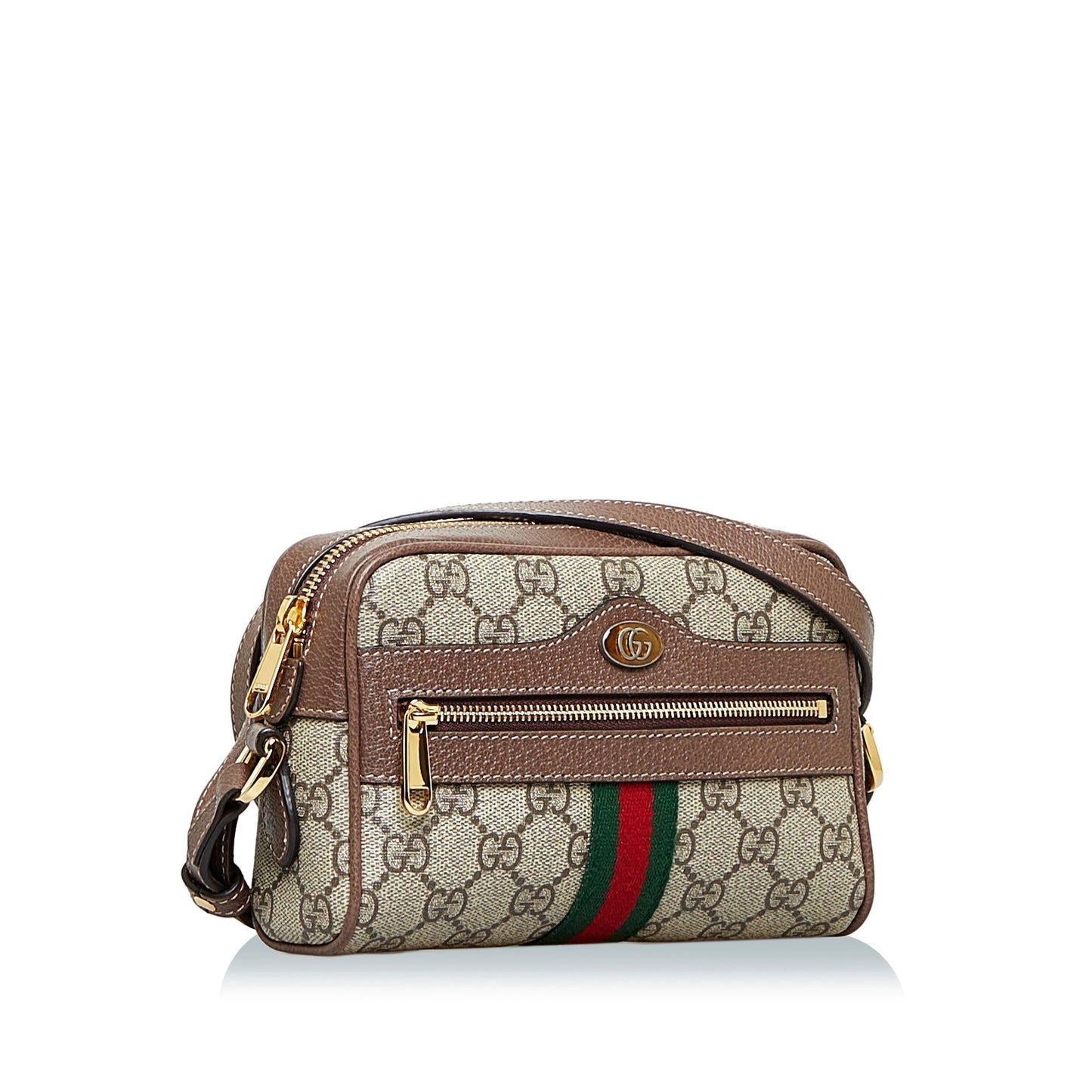 Gucci GG Supreme Ophidia SHG-HjI7sm Canvas Calf Brown Crossbody Bag