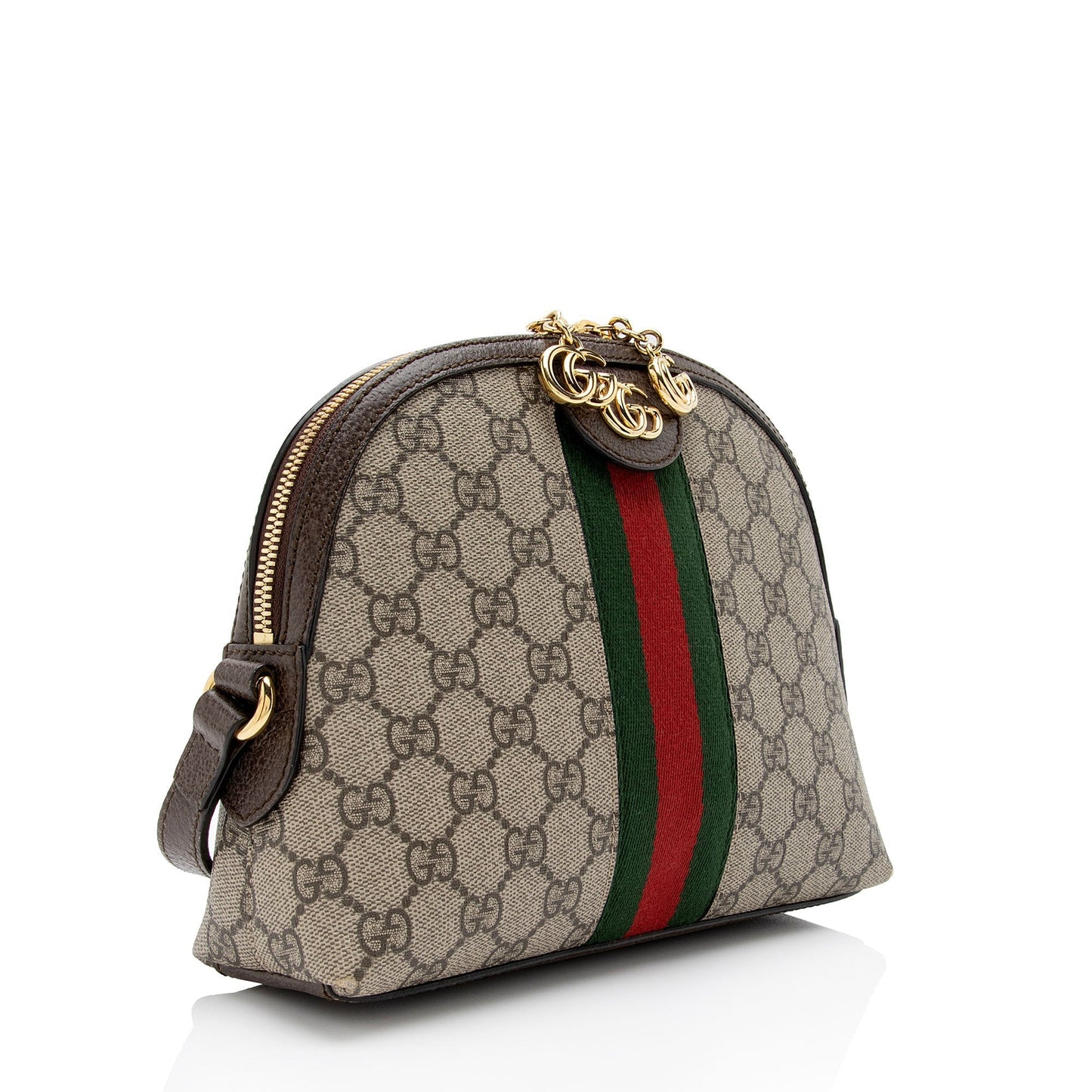 Gucci GG Supreme Ophidia Dome SHF-oTqLN1 Leather Canvas Nylon Beige Shoulder Bag