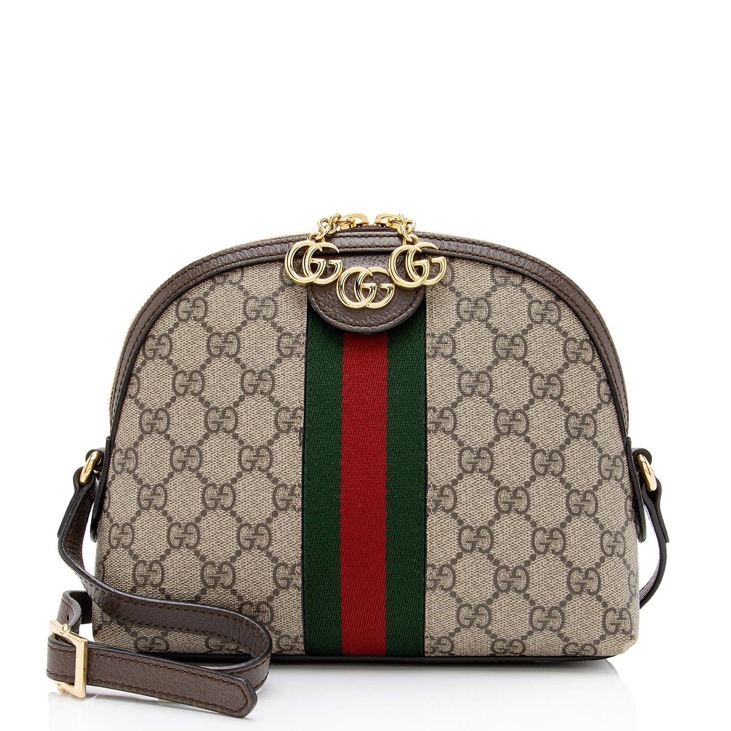 Gucci GG Supreme Ophidia Dome SHF-xTbcEZ Leather Canvas Nylon Beige Shoulder Bag