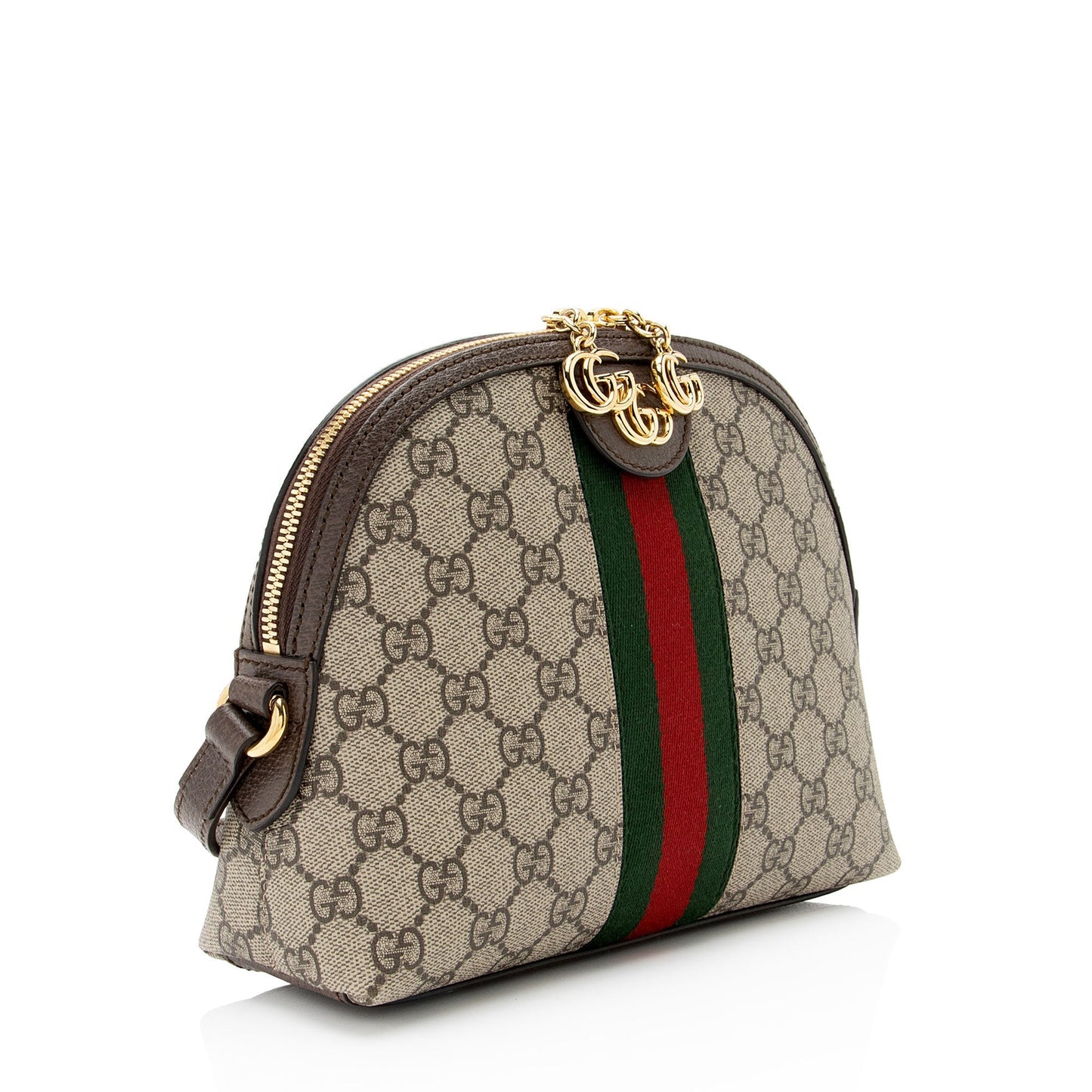 Gucci GG Supreme Ophidia Dome SHF-uQuAeg Leather Canvas Nylon Brown Crossbody Bag
