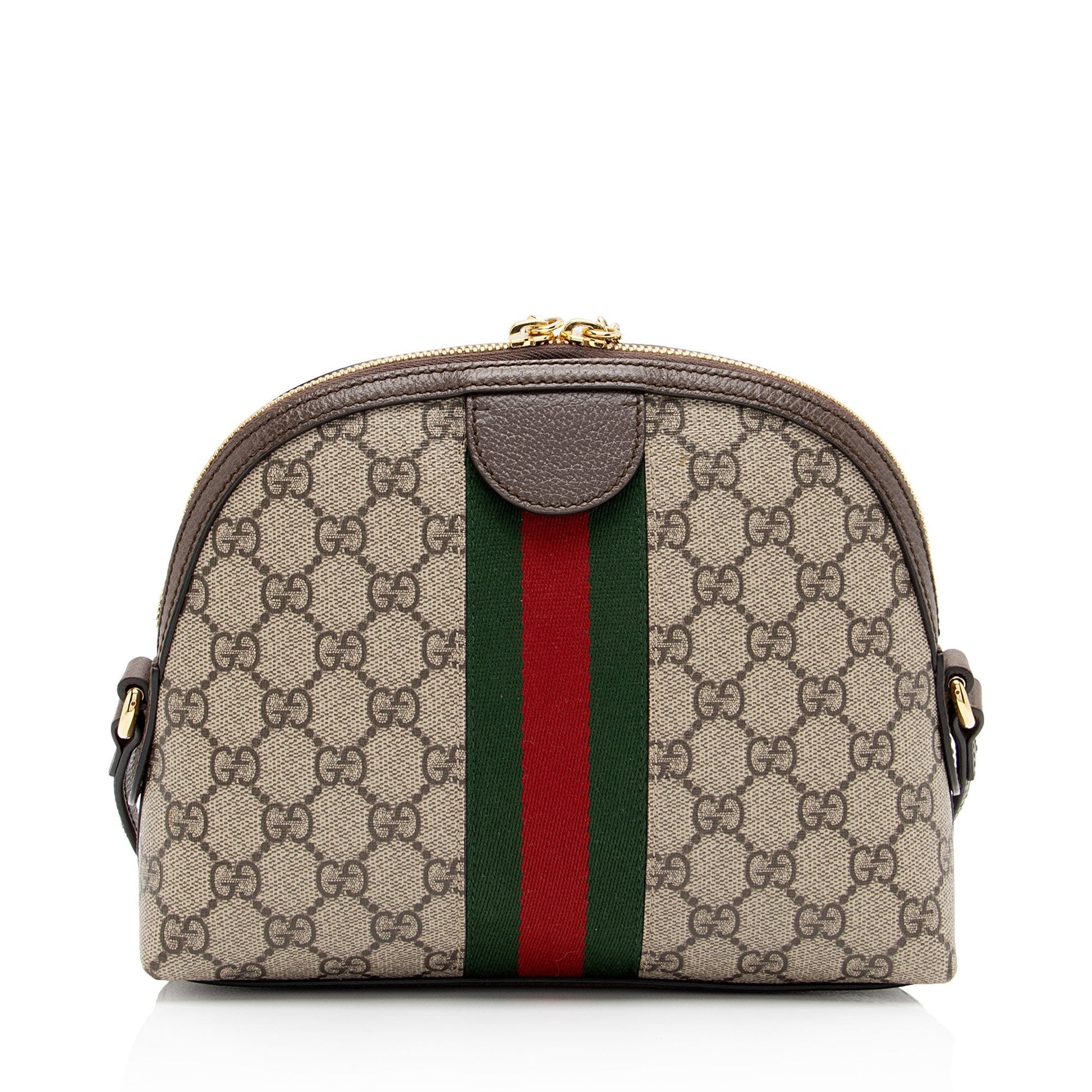 Gucci GG Supreme Ophidia Dome SHF-CvGXdp Leather Canvas Nylon Brown Crossbody Bag