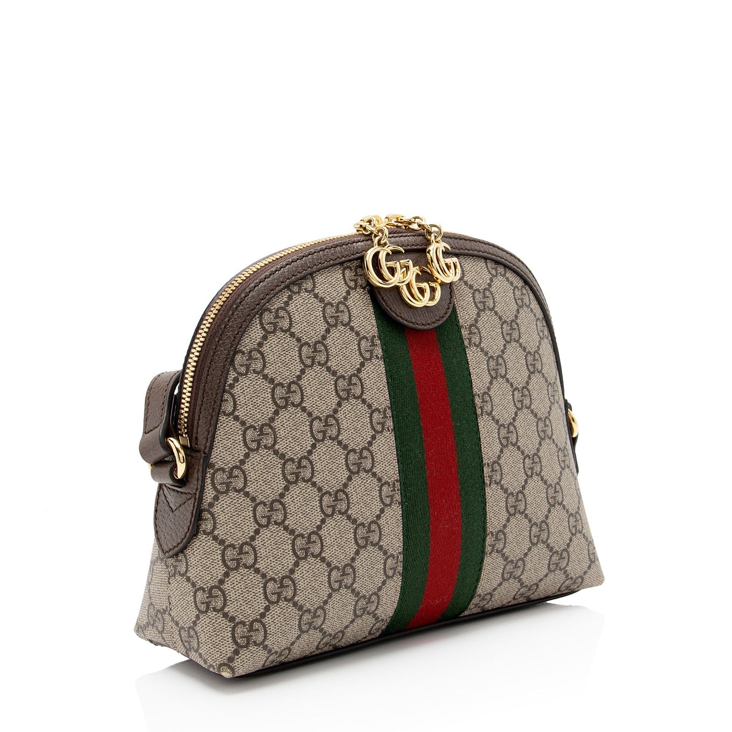 Gucci GG Supreme Ophidia Dome SHF-CvGXdp Leather Canvas Nylon Brown Crossbody Bag