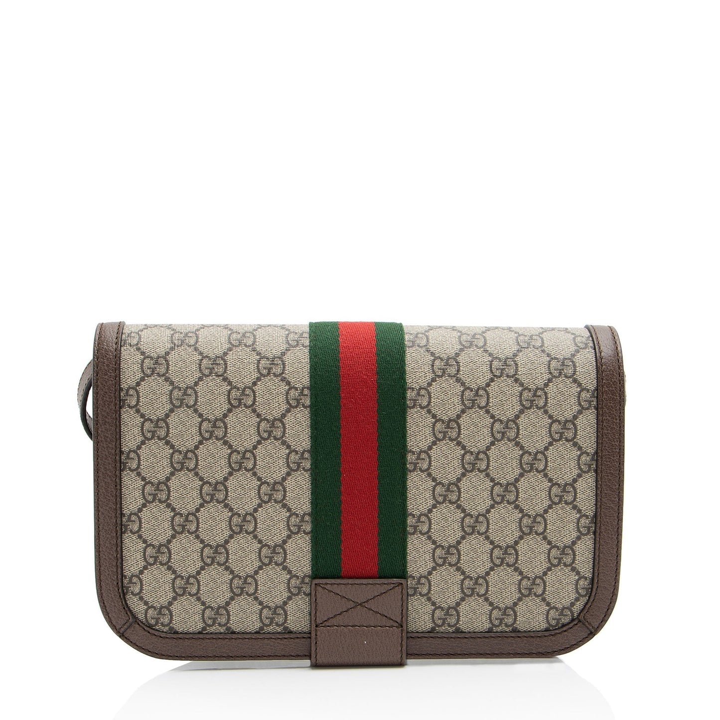 Gucci GG Supreme Ophidia New Acero Leather Canvas Nylon Brown Shoulder Bag Shf U8Zri2