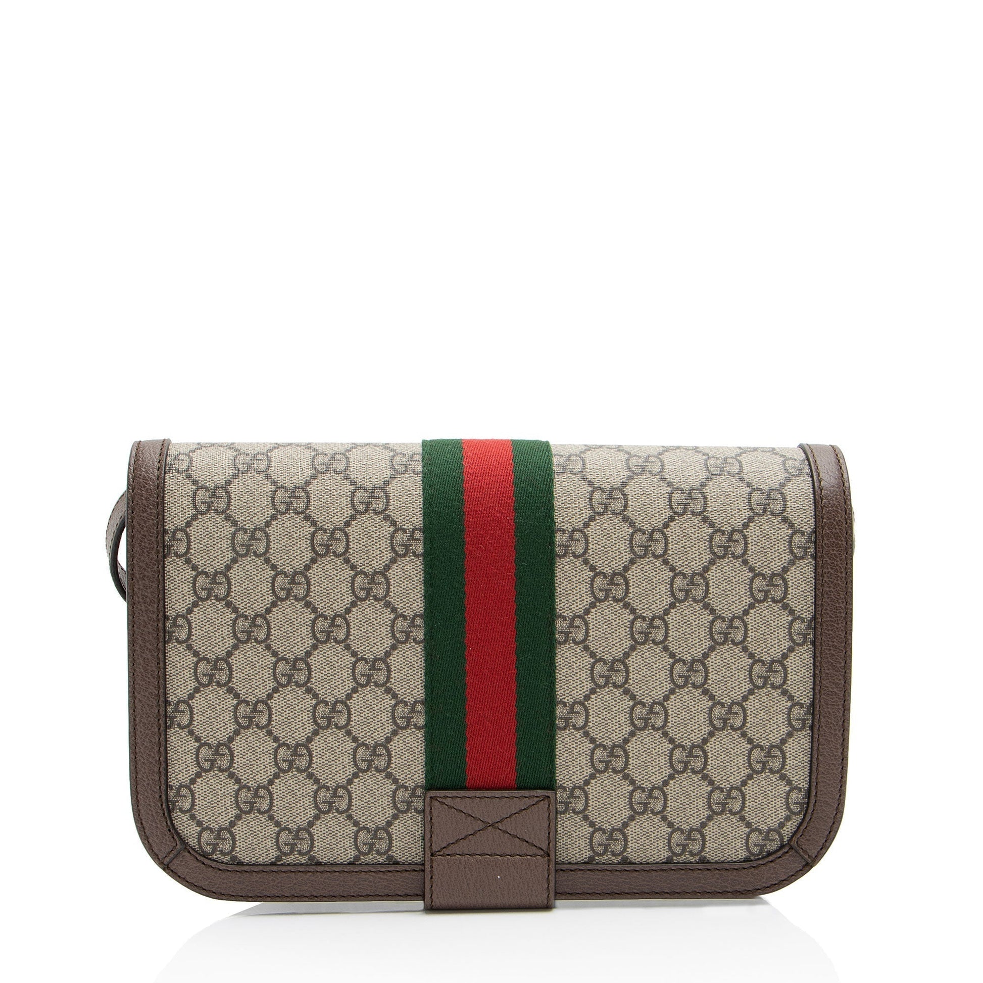 Gucci GG Supreme Ophidia New Acero Leather Canvas Nylon Brown Shoulder Bag Shf U8Zri2