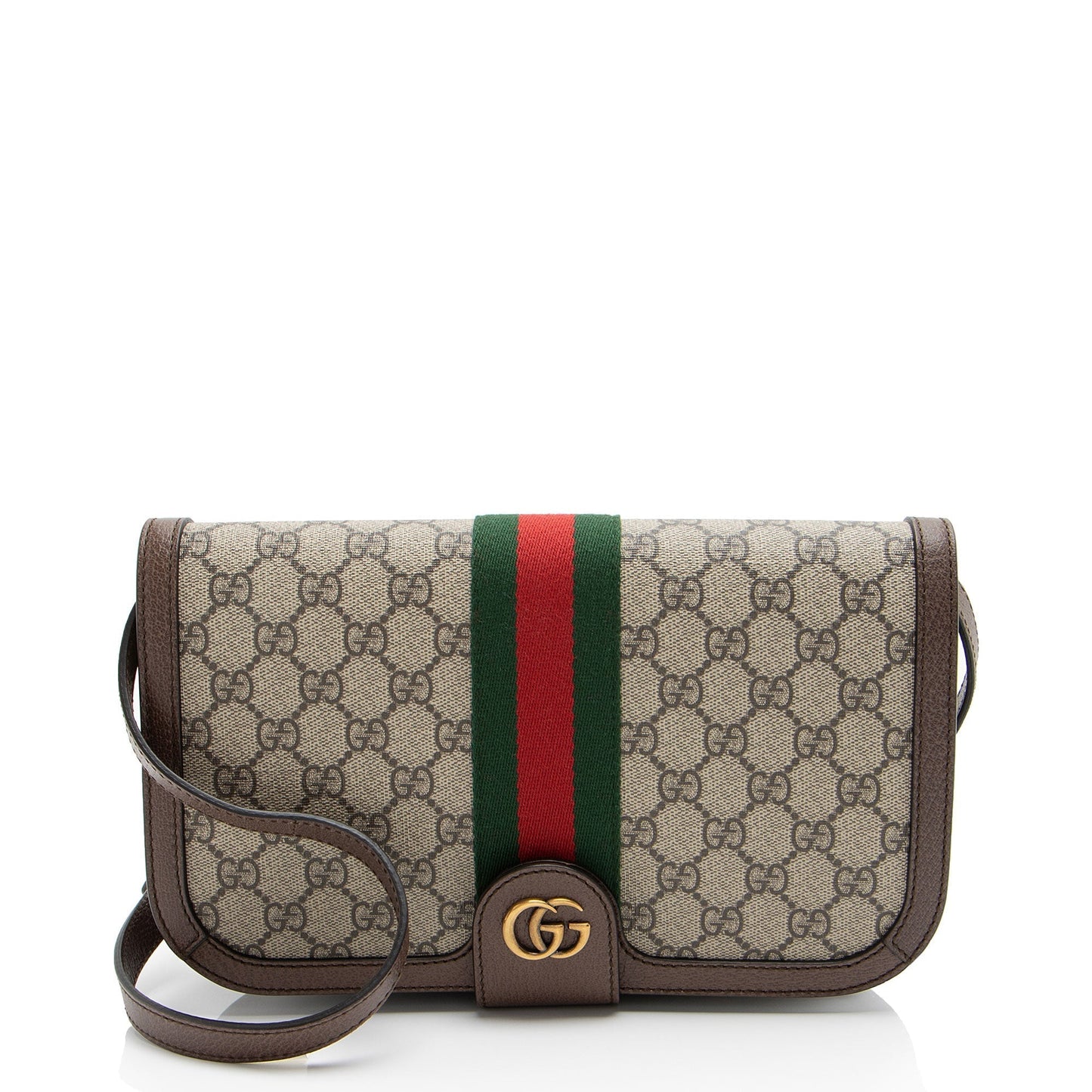 Gucci GG Supreme Ophidia New Acero Leather Canvas Nylon Brown Shoulder Bag Shf U8Zri2