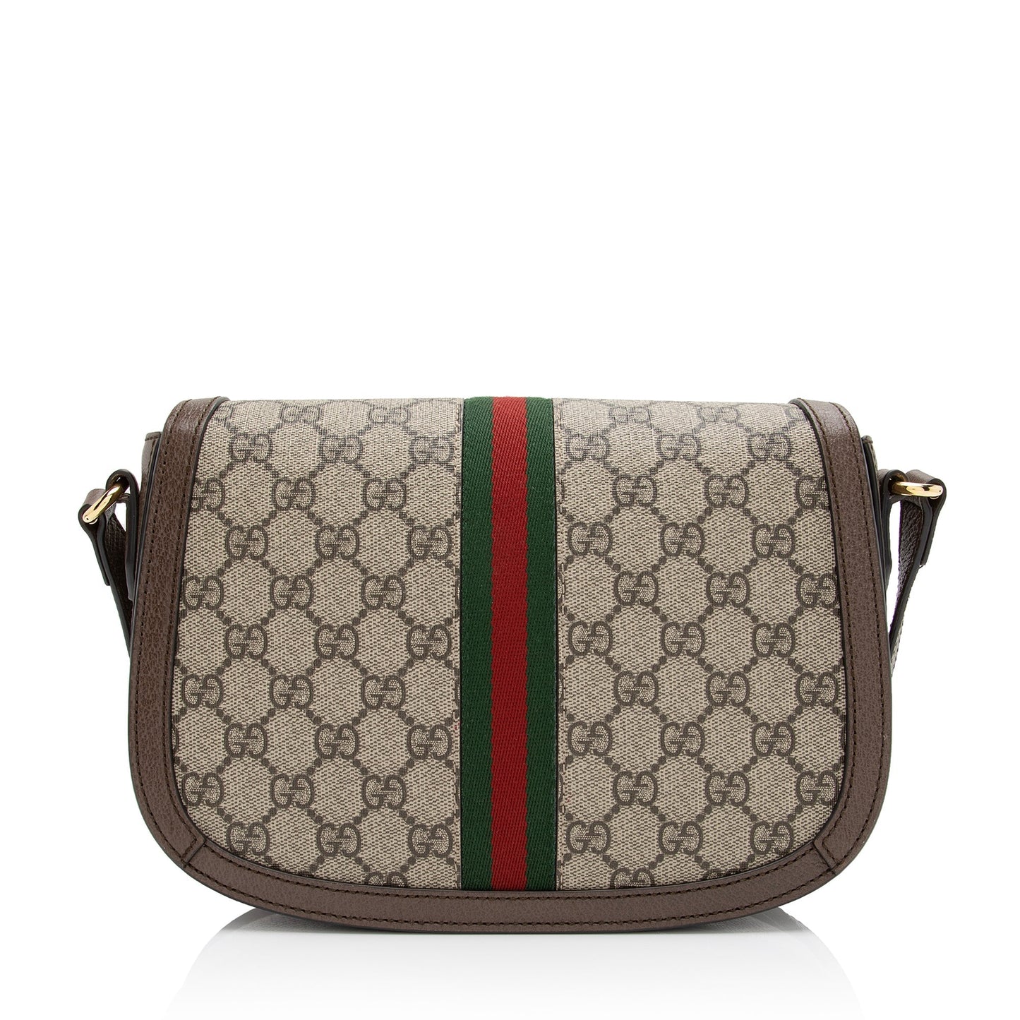 Gucci GG Supreme Ophidia Flap Messenger Leather Canvas Nylon Brown Shoulder Bag Shf Z9Zgxy