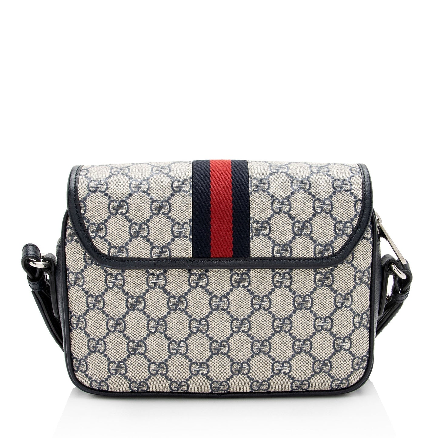 Gucci GG Supreme Ophidia Studded Web Leather Canvas Nylon Beige Shoulder Bag