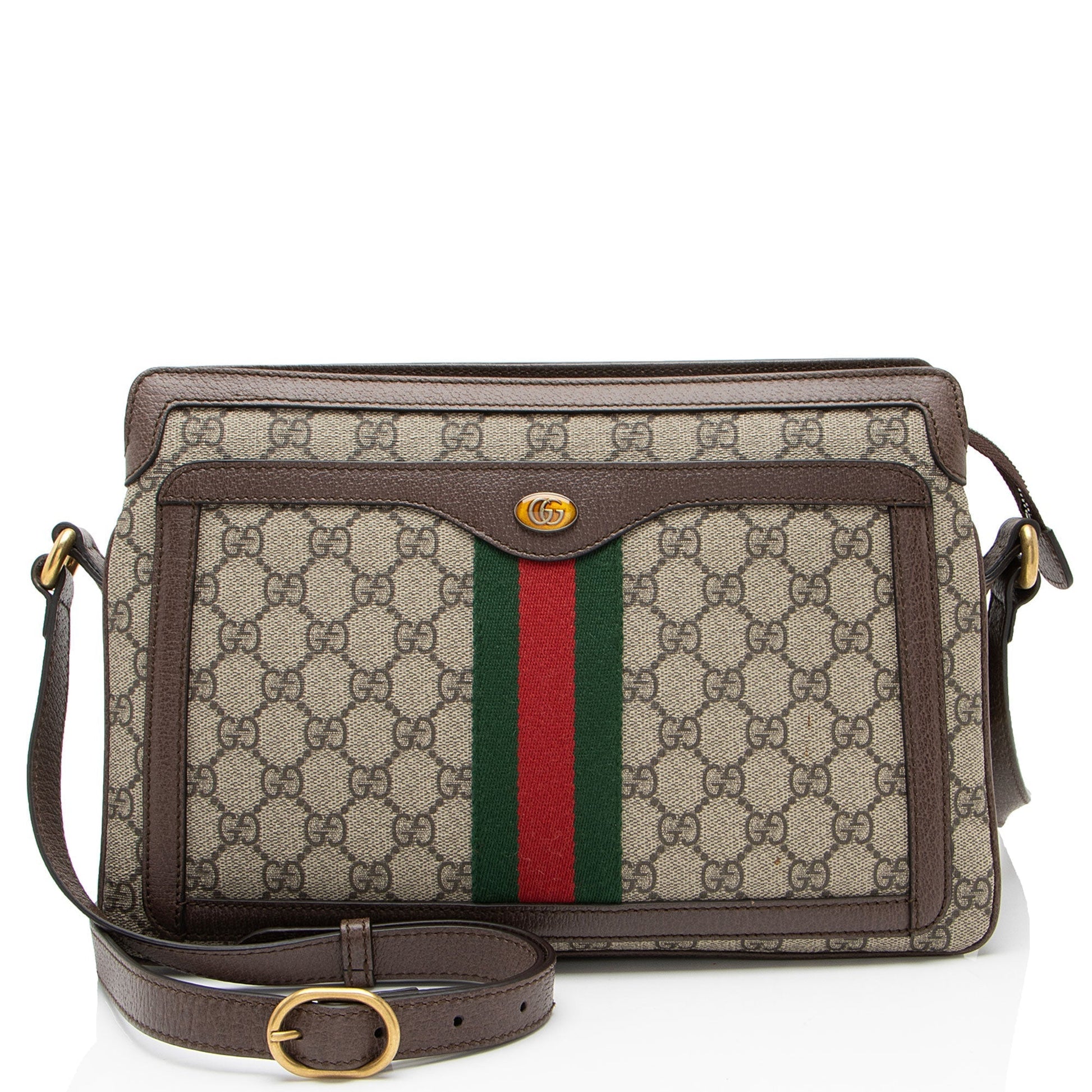 Gucci GG Supreme Ophidia Gusset Medium Crossbody Bag