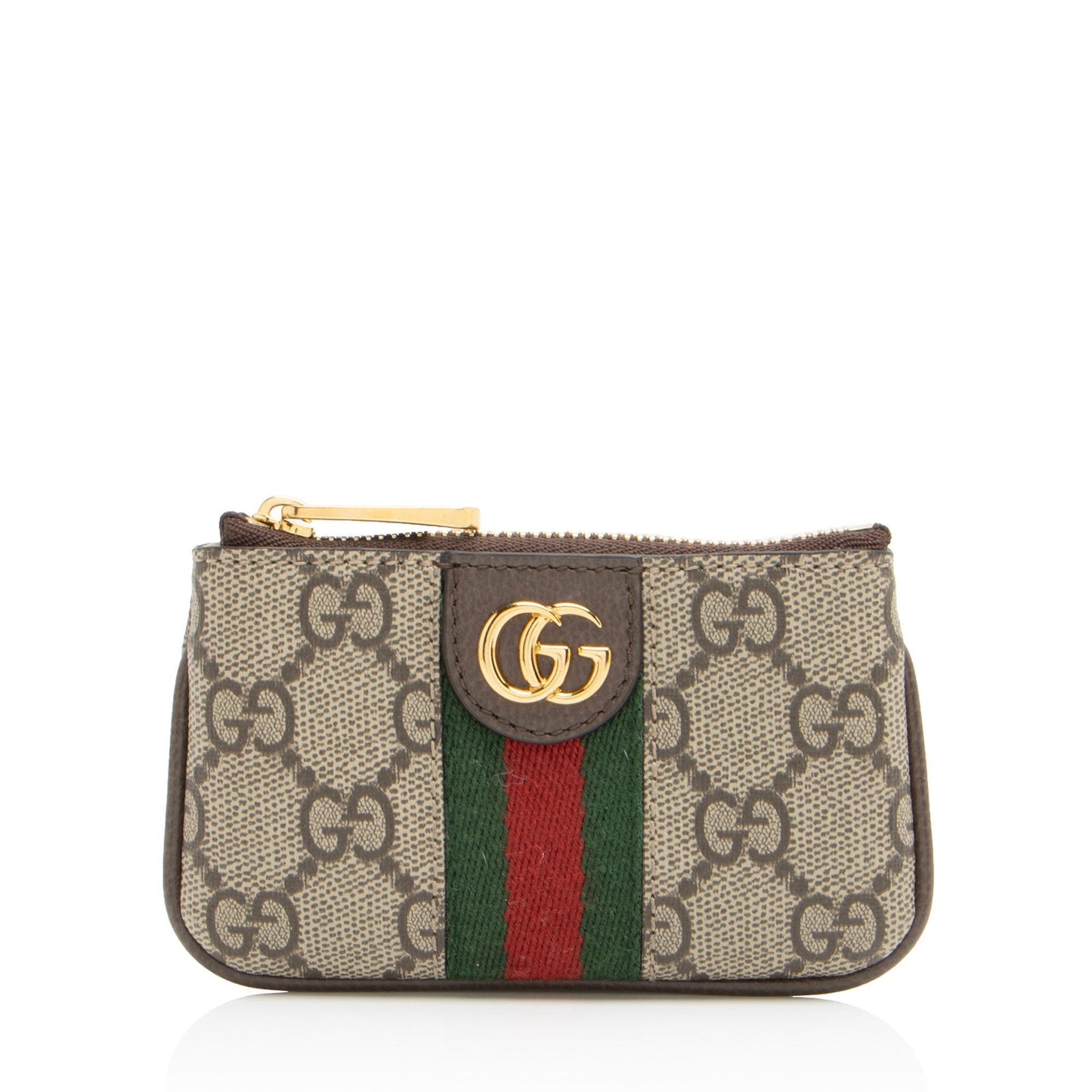 Gucci GG Supreme Ophidia Key Pouch Leather Canvas Nylon Brown Accessory Shf Oh7Mgq