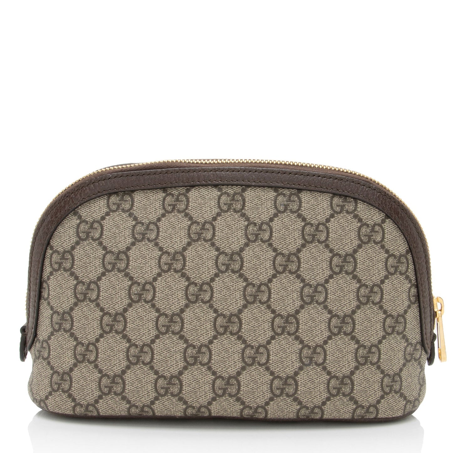 Gucci GG Supreme Ophidia Cosmetic Case Leather Canvas Nylon Brown Handbag