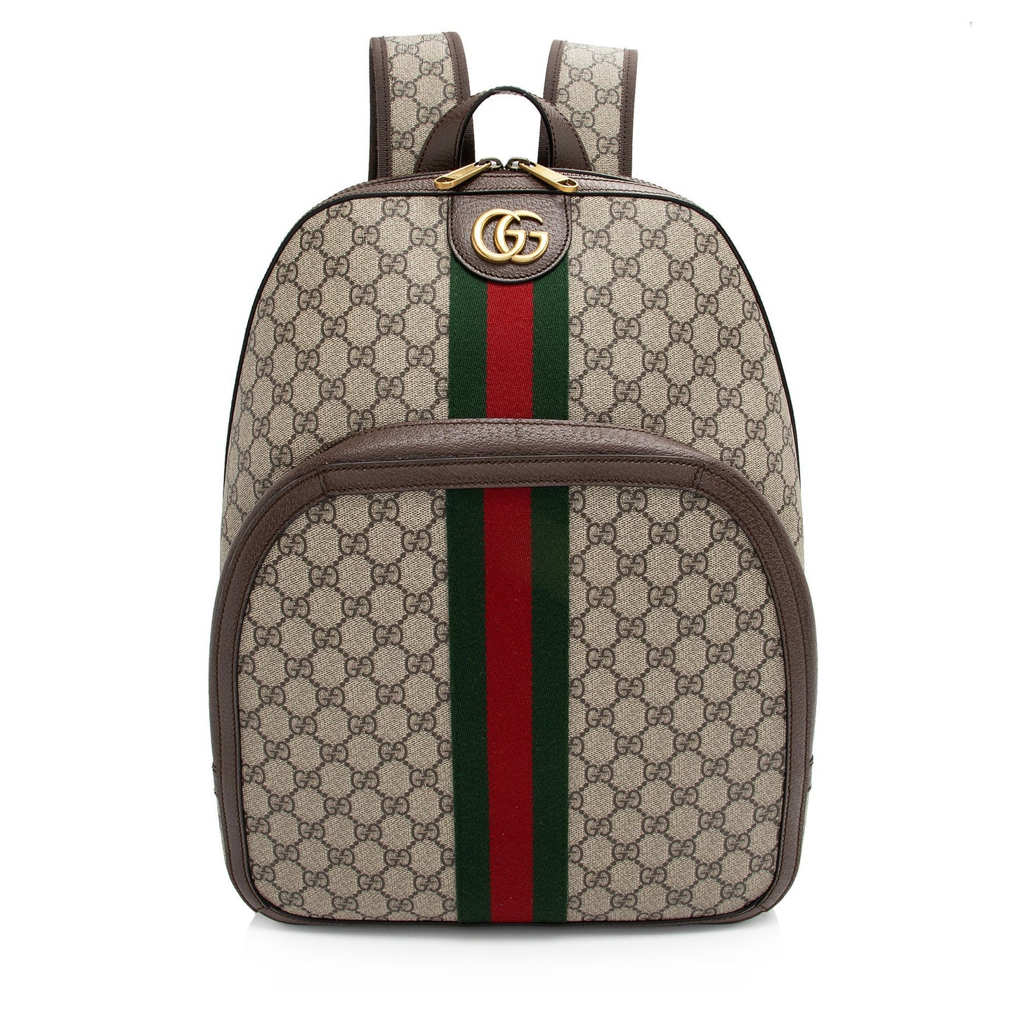 Gucci GG Supreme Ophidia Backpack SHF-tHcm2I Leather Canvas Nylon Brown Shoulder Bag