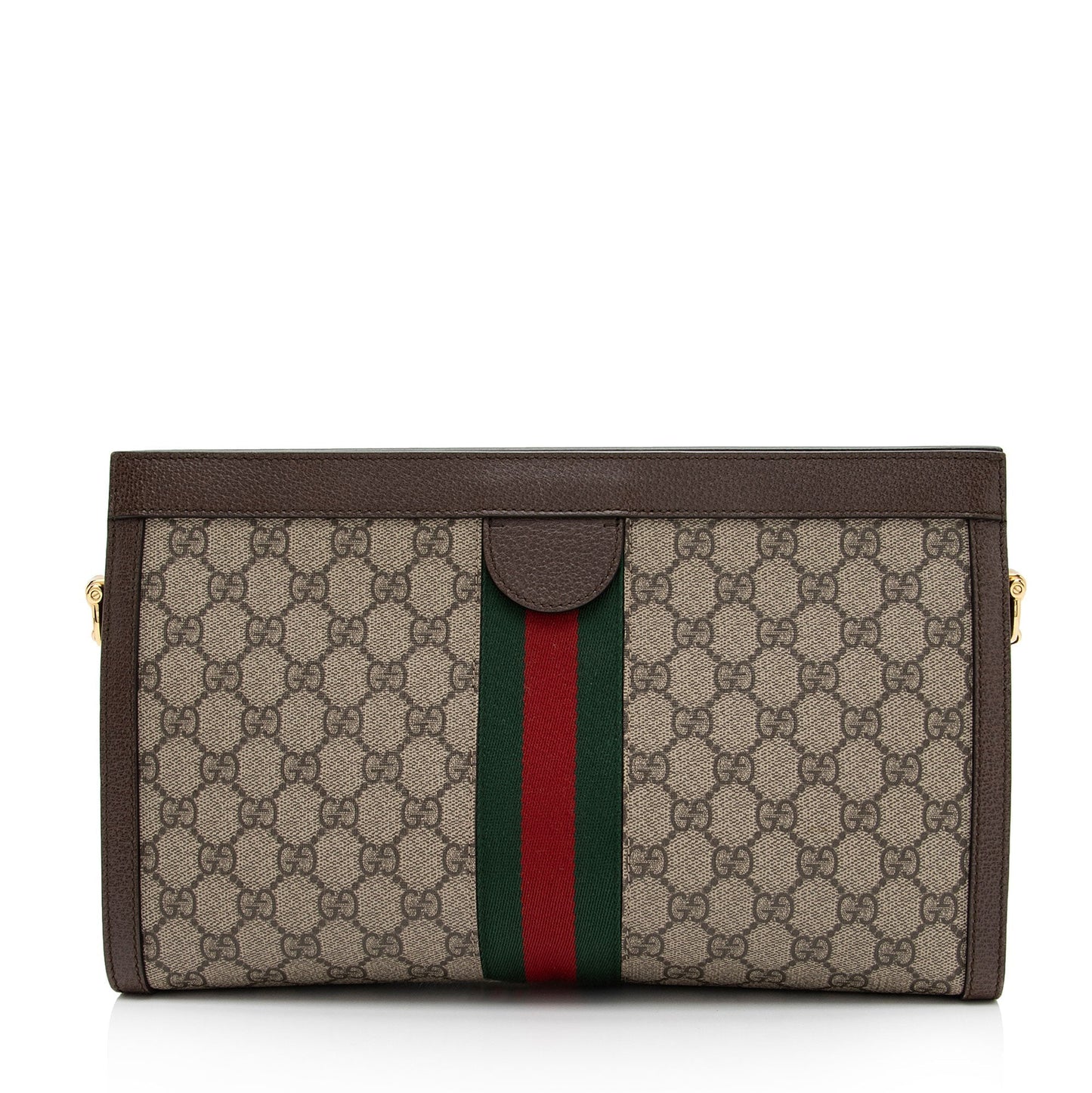Gucci GG Supreme Ophidia Chain SHF-Z Leather Canvas Nylon Brown Shoulder Bag