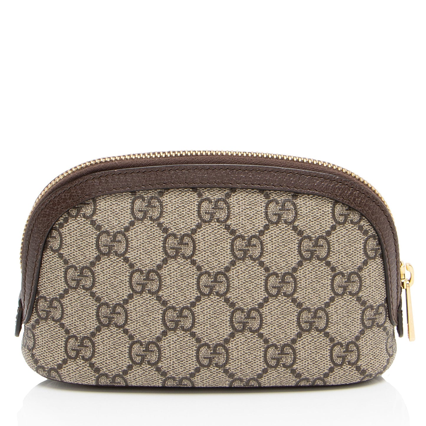 Gucci GG Supreme Ophidia Cosmetic Case Leather Canvas Nylon Brown Handbag Cosmetic Case