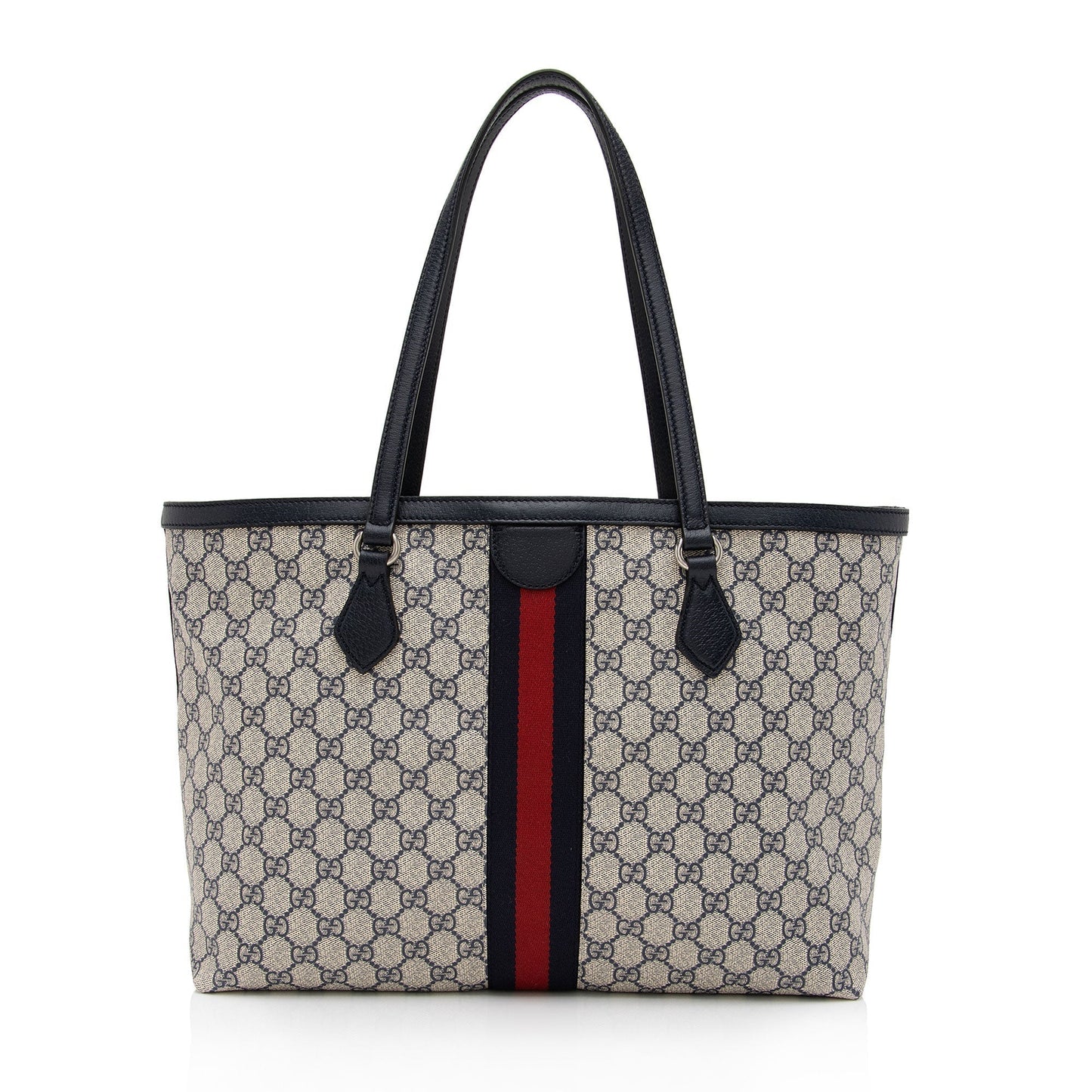 Gucci GG Supreme Ophidia Shopping SHF-I4F76i Leather Canvas Nylon White Tote Bag