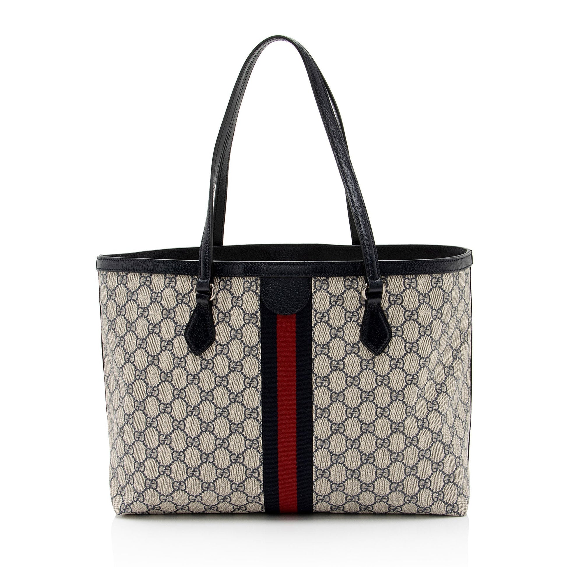 Gucci GG Supreme Ophidia Shopping SHF-lalJpk Leather Canvas Nylon Beige Tote Bag