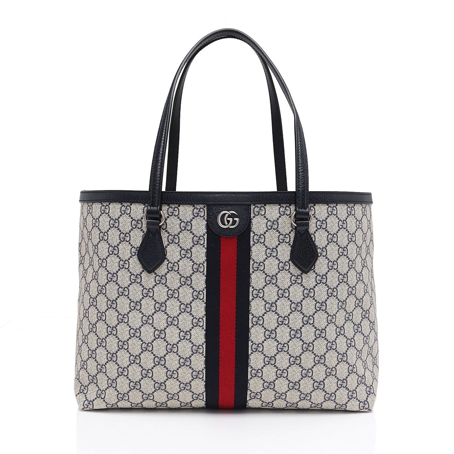Gucci GG Supreme Ophidia Shopping SHF-oWa7Rz Leather Canvas Nylon Beige Tote Bag