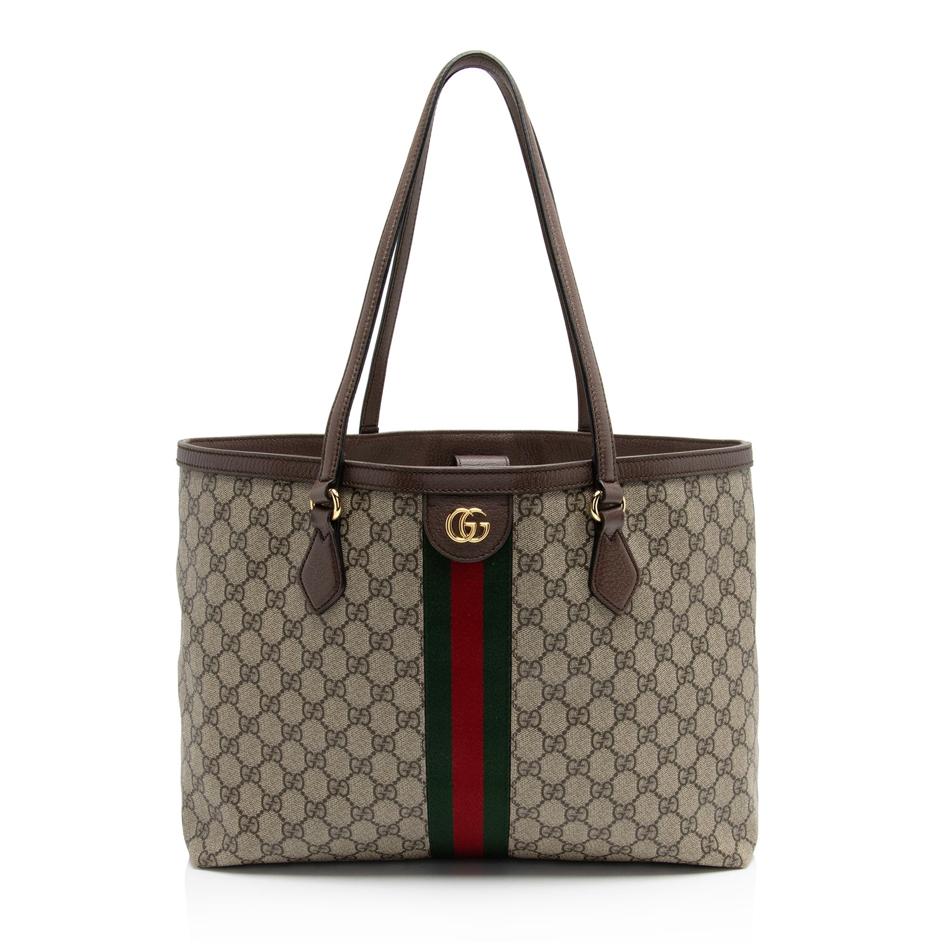 Gucci GG Supreme Ophidia Shopping SHF-3ip67H Leather Canvas Brown Beige Tote Bag
