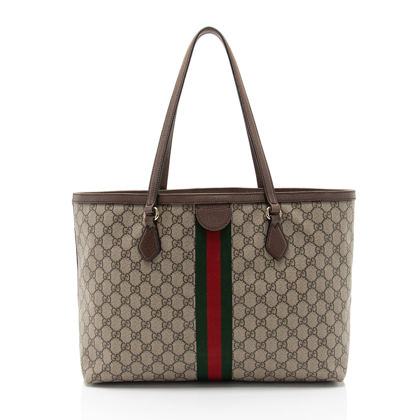 Gucci GG Supreme Ophidia Shopping SHF-ucf6um Leather Canvas Brown Beige Tote Bag