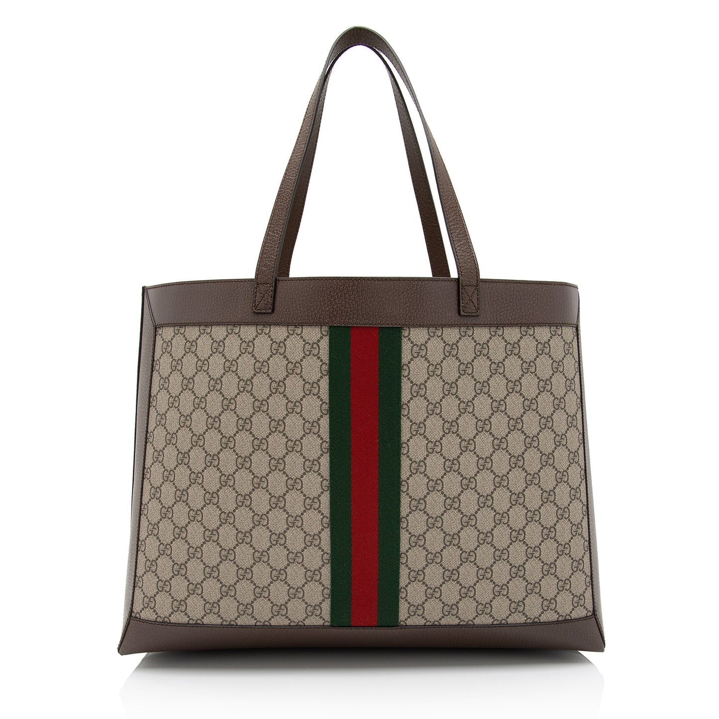 Gucci GG Supreme Ophidia Soft SHF-YgqXHj Leather Canvas Nylon Brown Tote Bag