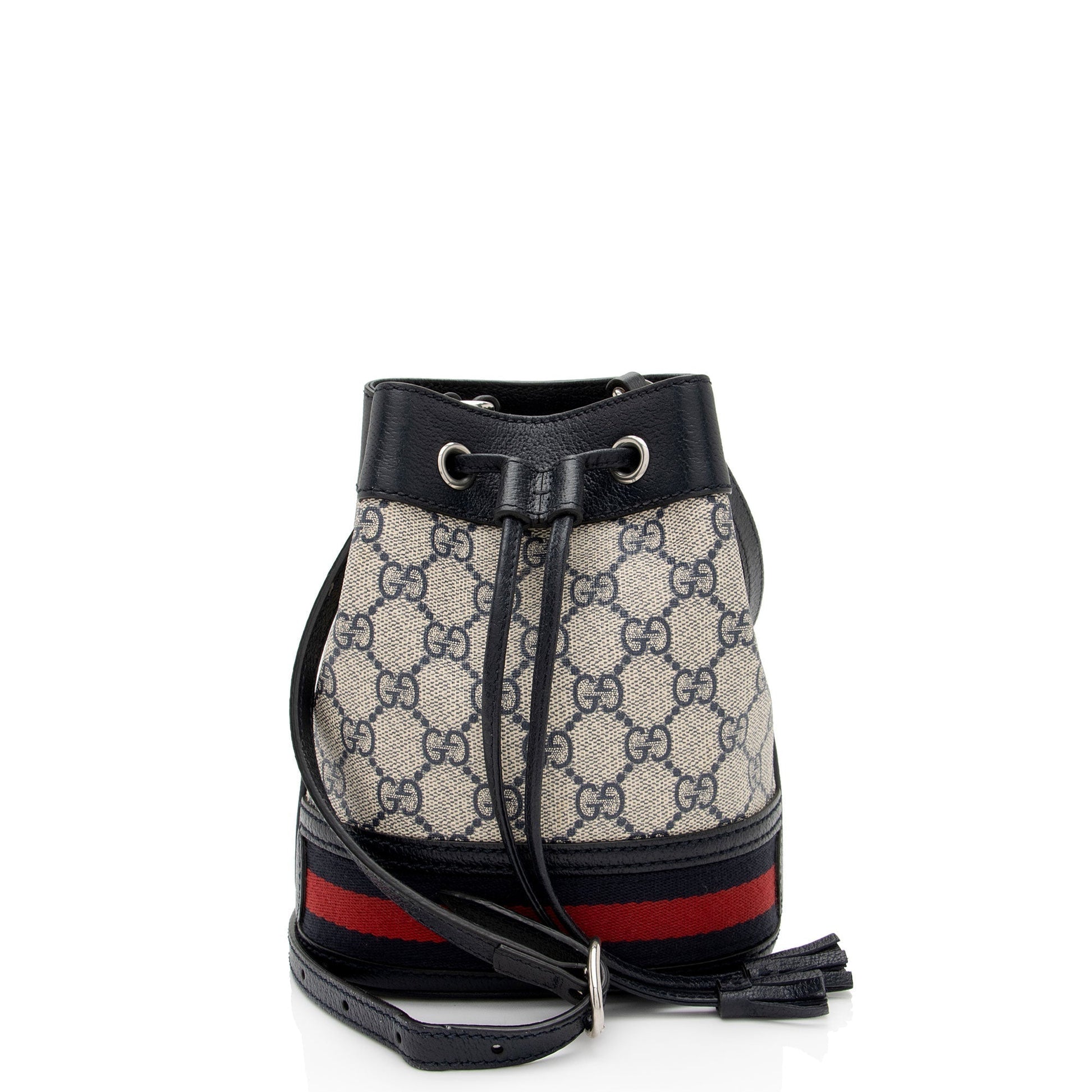 Gucci GG Supreme Ophidia Bucket SHF-ZawUrB Leather Canvas Nylon Beige Crossbody Bag