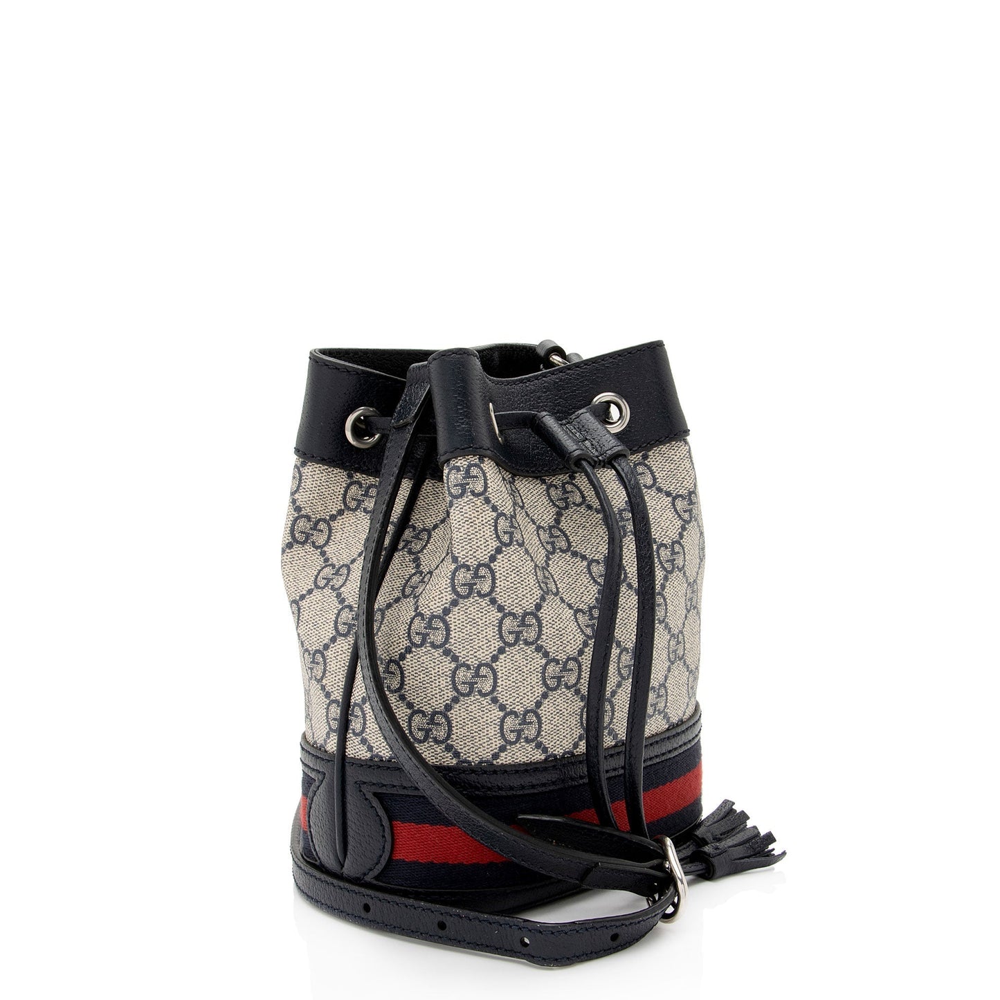 Gucci GG Supreme Ophidia Bucket SHF-ZawUrB Leather Canvas Nylon Beige Crossbody Bag