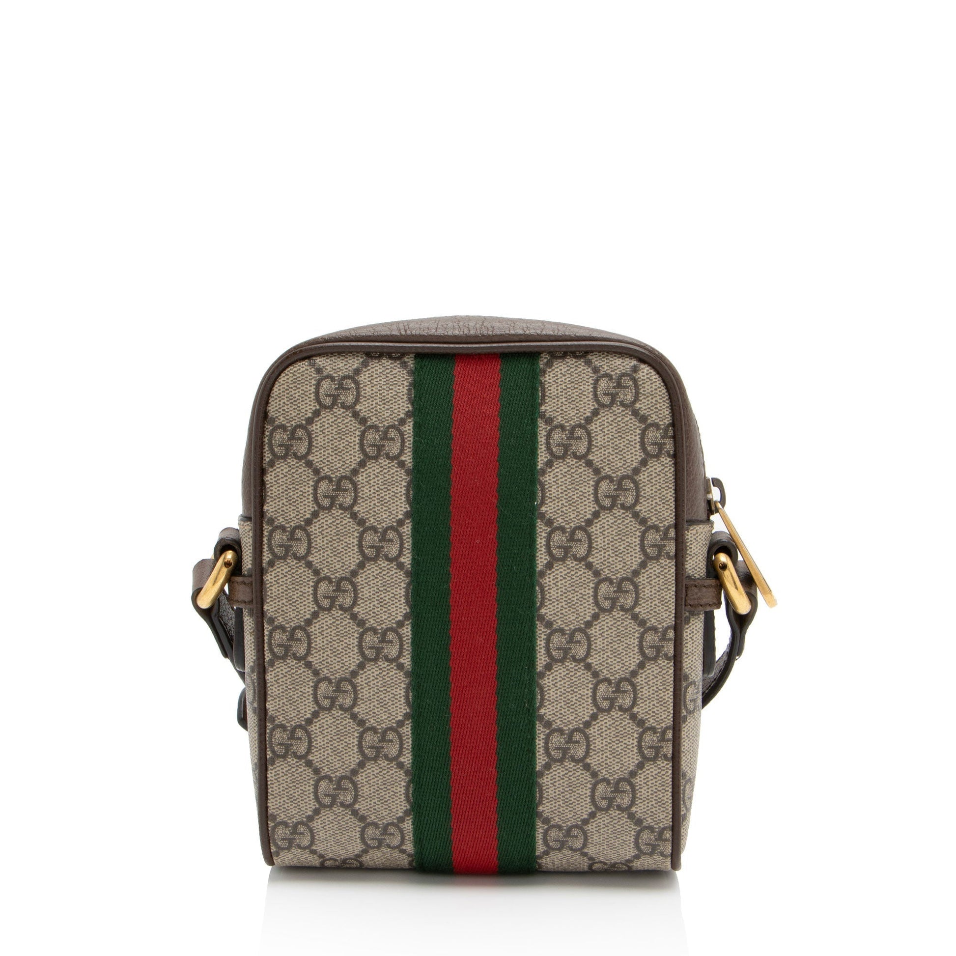 Gucci GG Supreme Ophidia Messenger SHF-Gn2qv6 Leather Canvas Nylon Brown Shoulder Bag