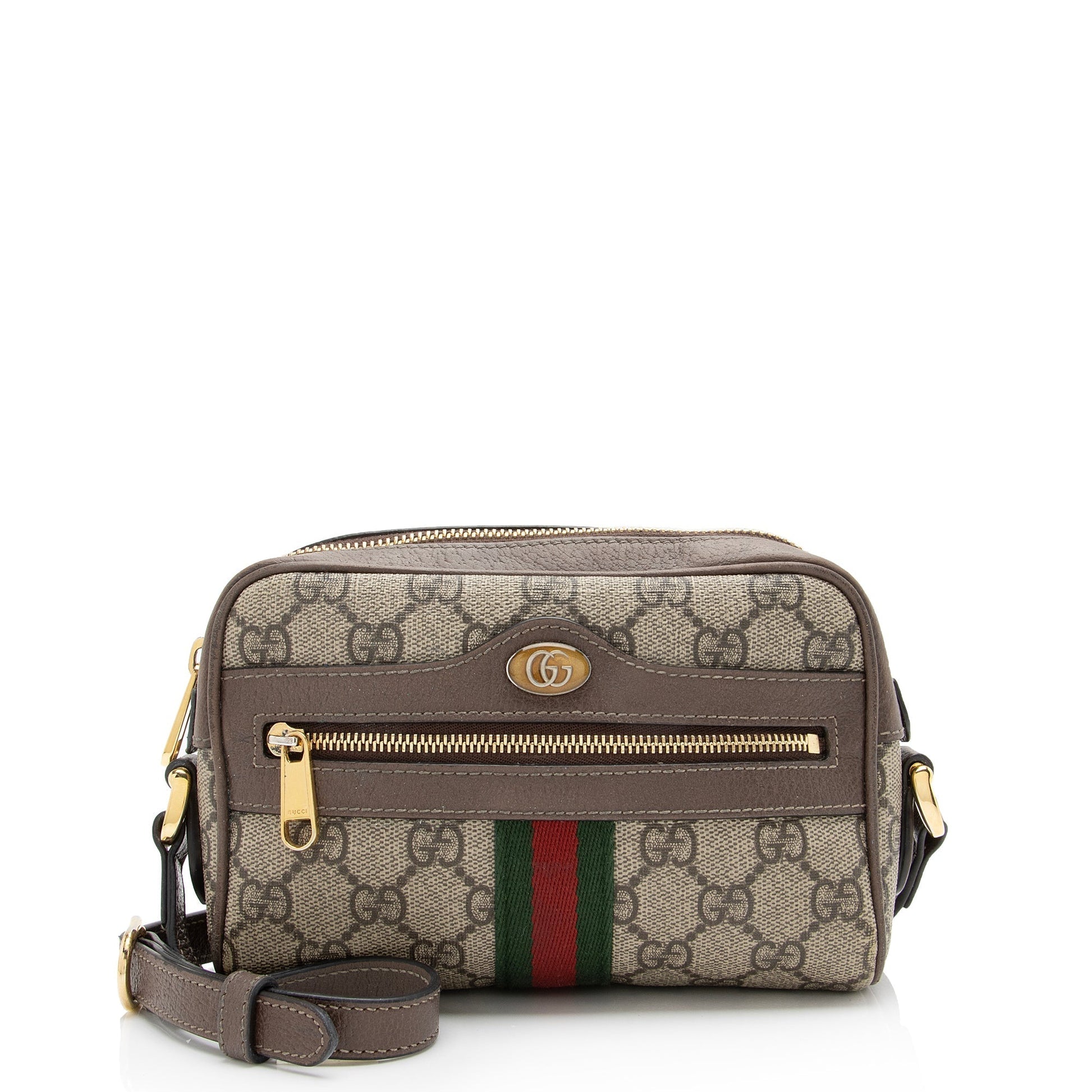 Gucci GG Supreme Ophidia SHF Leather Canvas Nylon Brown Crossbody Bag 4