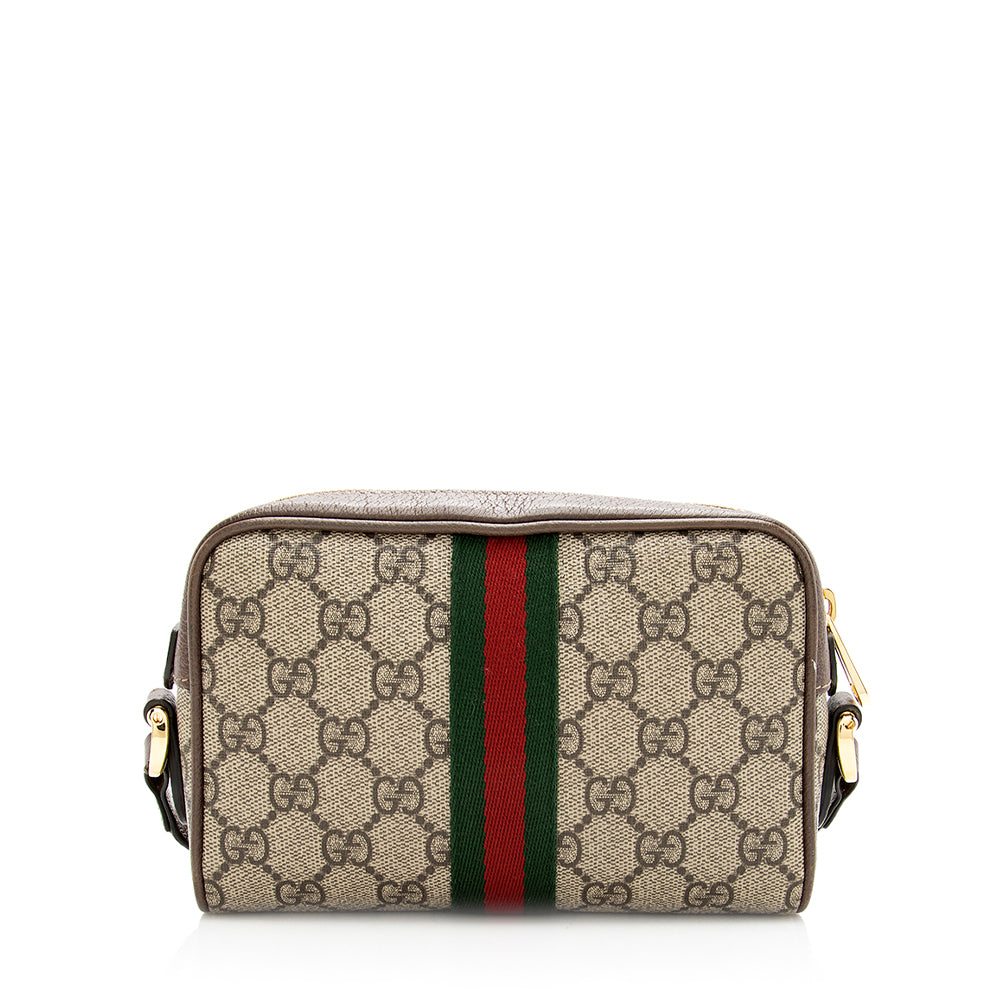 Gucci GG Supreme Ophidia SHF-fUXKec Leather Canvas Nylon Brown Crossbody Bag