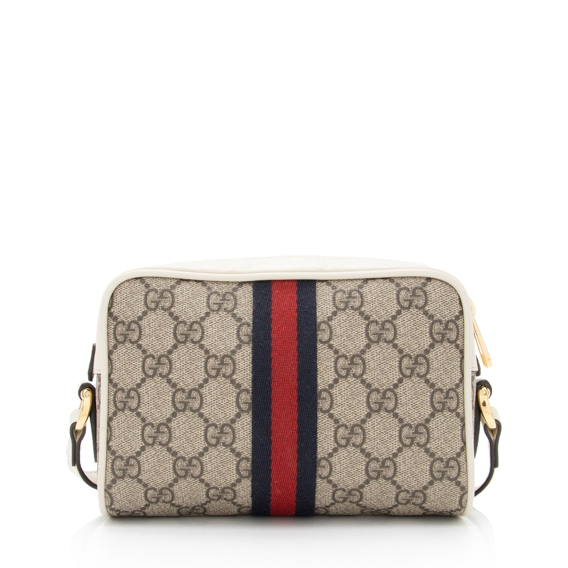 Gucci GG Supreme Ophidia SHF-GxL2JB Leather Canvas Nylon White Crossbody Bag