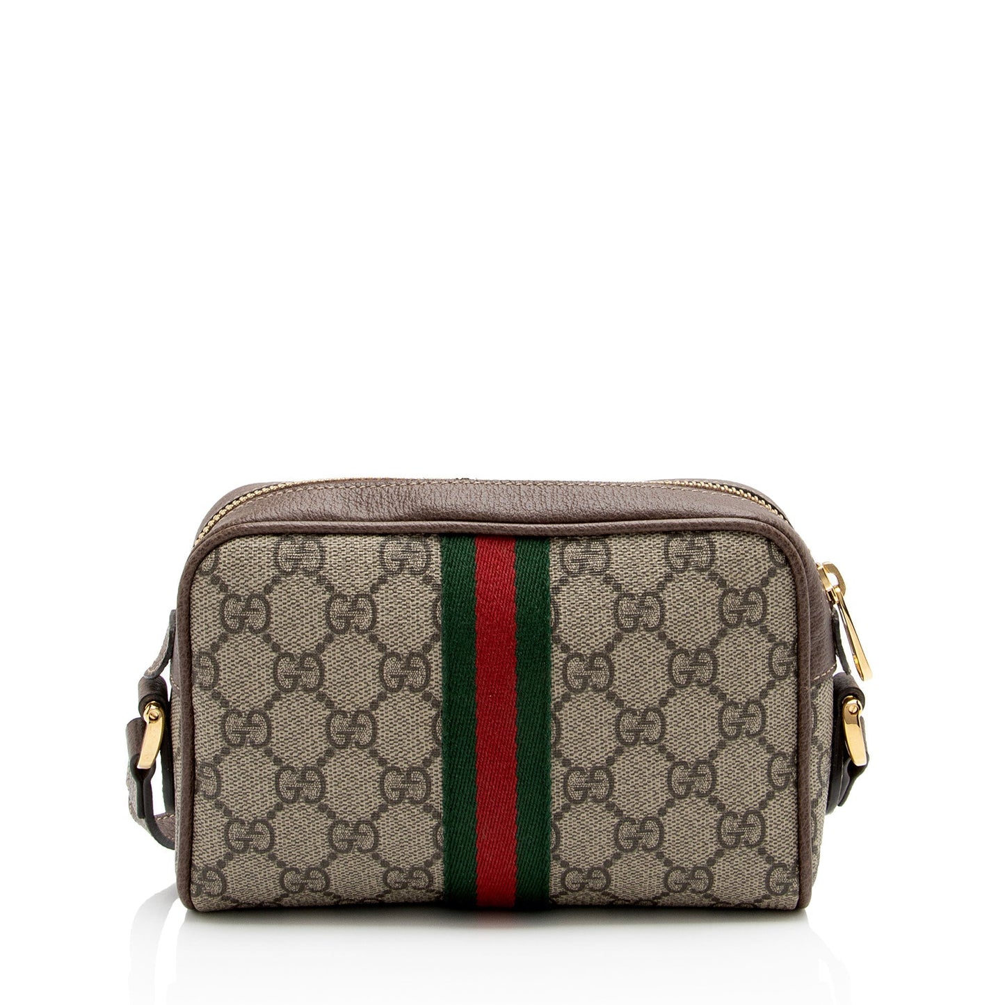 Gucci GG Supreme Ophidia SHF-tzgx0K Leather Canvas Nylon Brown Crossbody Bag