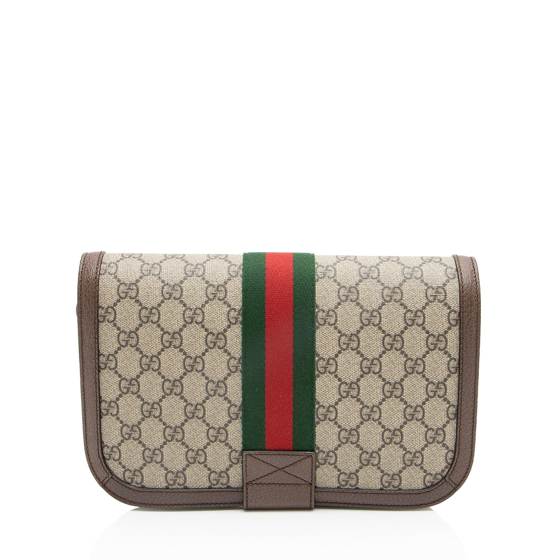 Gucci GG Supreme Ophidia New Acero Leather Canvas Nylon Brown Shoulder Bag Triple Messenger