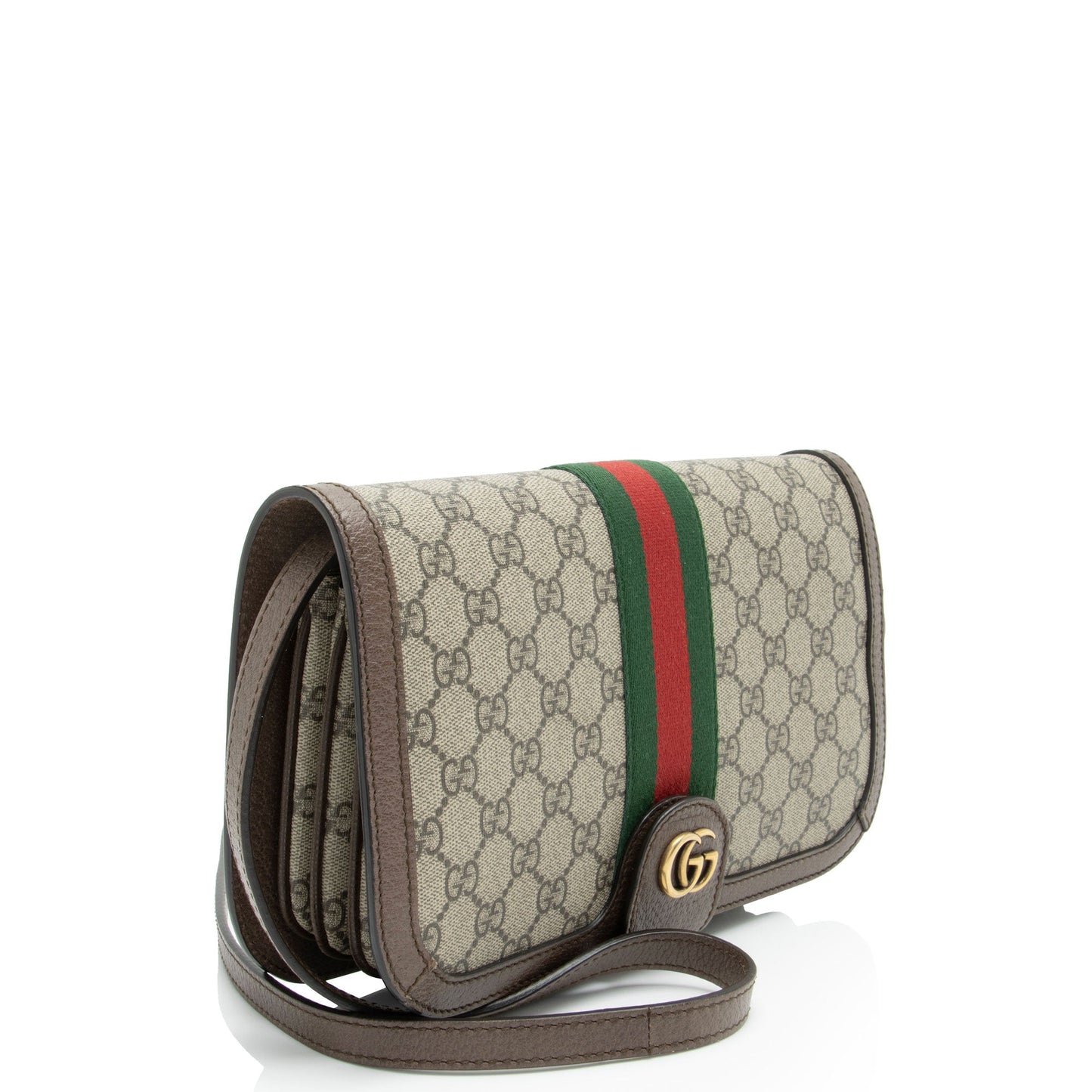 Gucci GG Supreme Ophidia New Acero Leather Canvas Nylon Brown Shoulder Bag