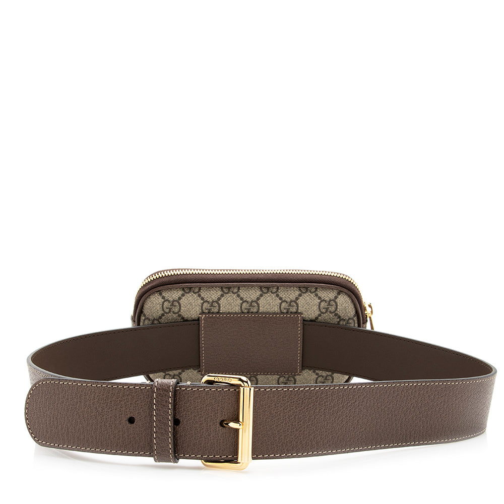 Gucci GG Supreme Ophidia Phone Case Leather Canvas Nylon Brown Accessory 85 Shf