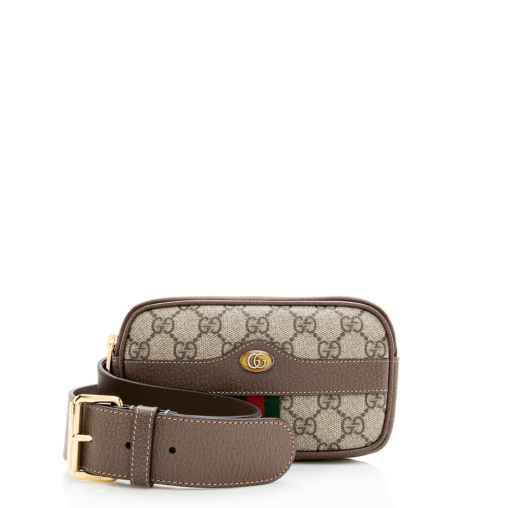 Gucci GG Supreme Ophidia Phone Case Leather Canvas Nylon Brown Accessory 3