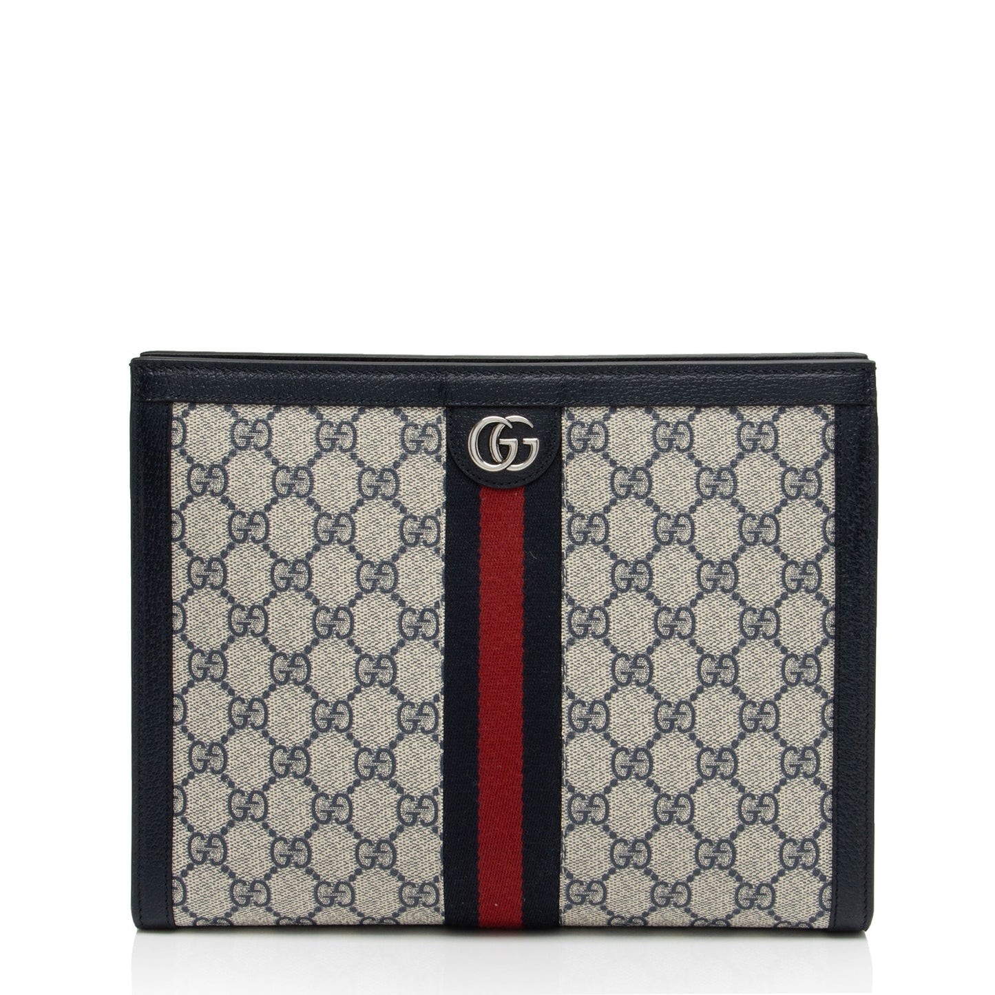 Gucci GG Supreme Ophidia Pouch SHF-To83mf Leather Canvas Nylon Beige Clutch Bag