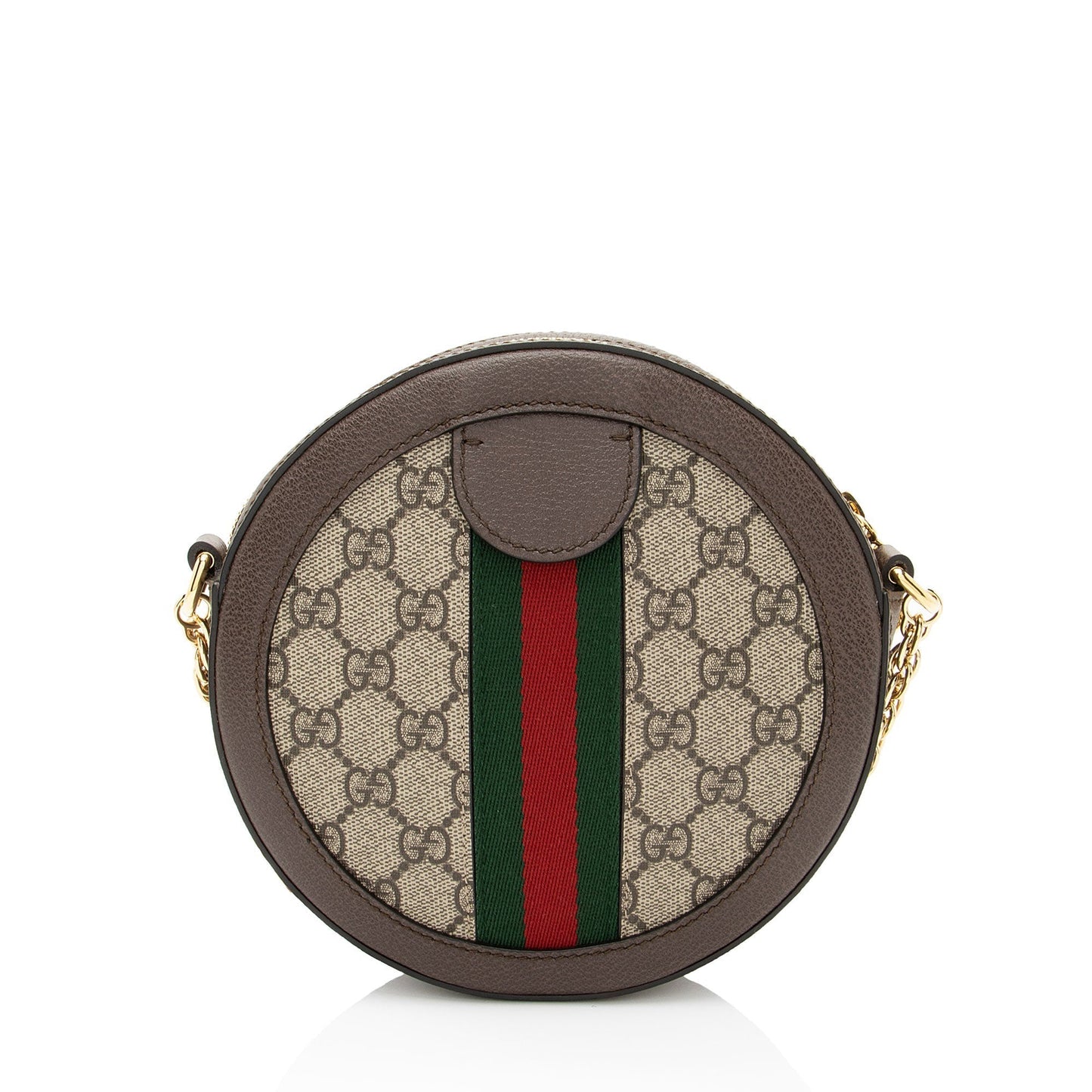 Gucci GG Supreme Ophidia Round Leather Canvas Nylon Beige Crossbody Bag Bag 1