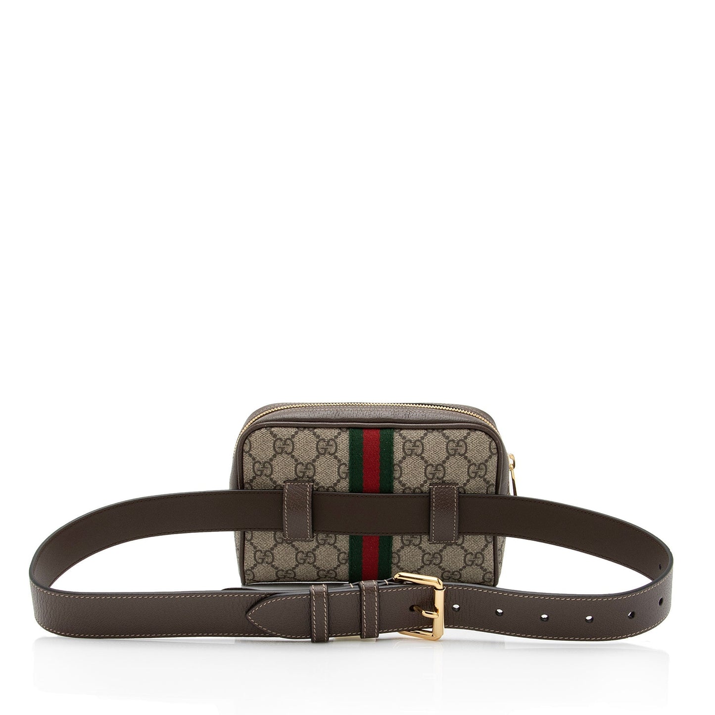 Gucci GG Supreme Ophidia Belt - Leather Canvas Nylon Brown Accessory Shf Axoika