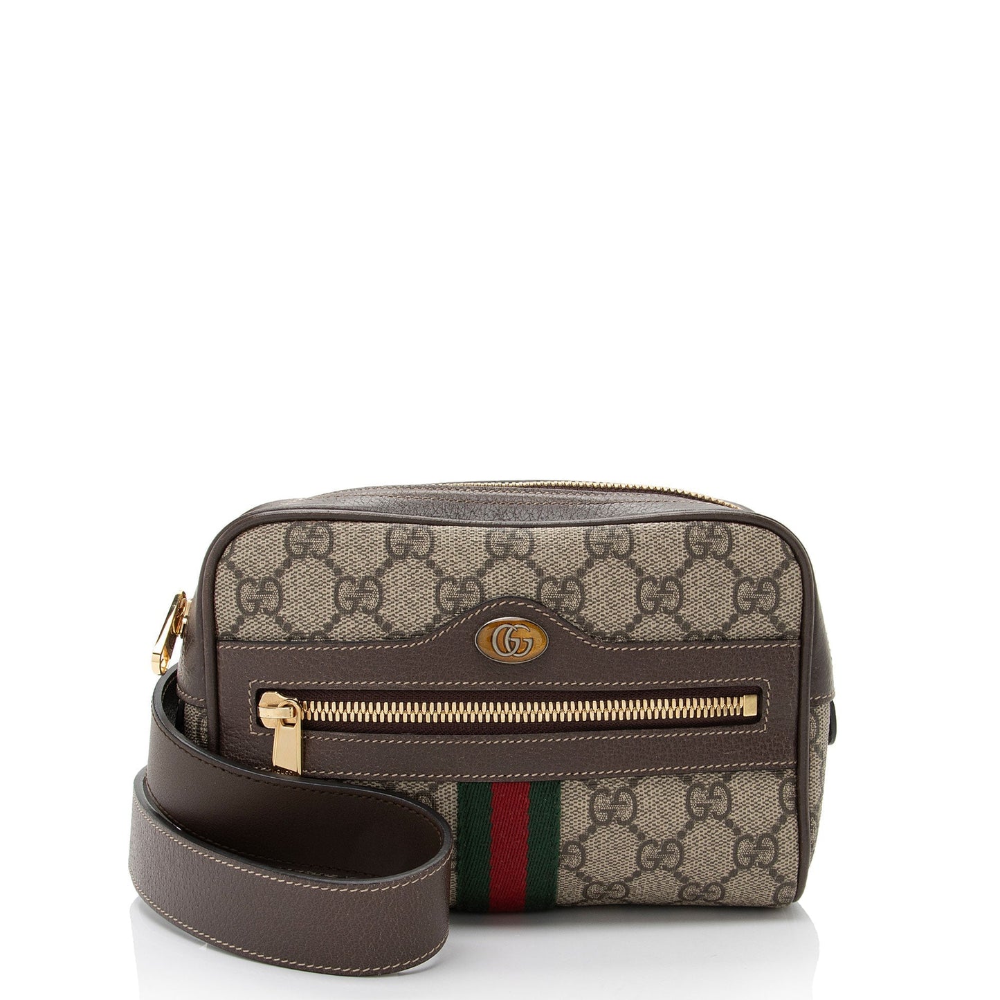 Gucci GG Supreme Ophidia Belt - Leather Canvas Nylon Brown Accessory