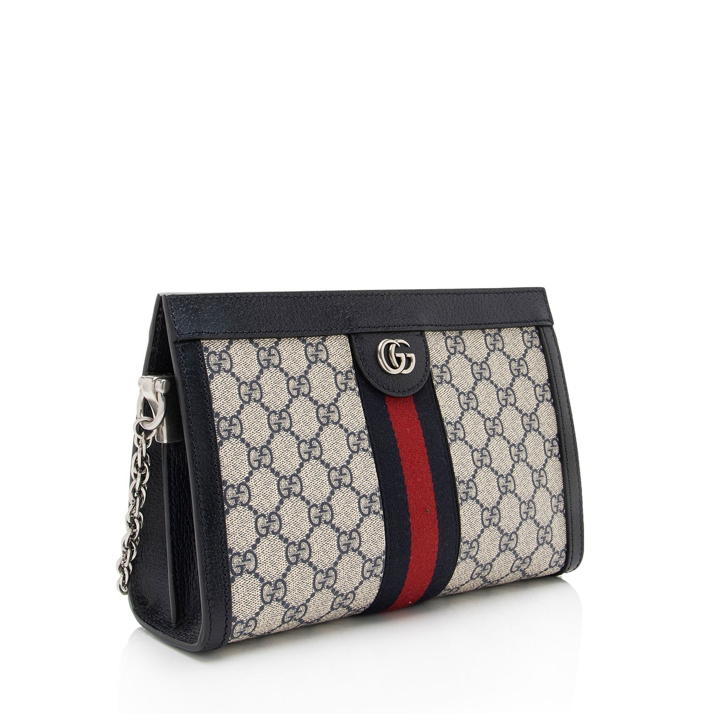 Gucci GG Supreme Ophidia Chain SHF-lE2p5v Leather Canvas Nylon Beige Shoulder Bag
