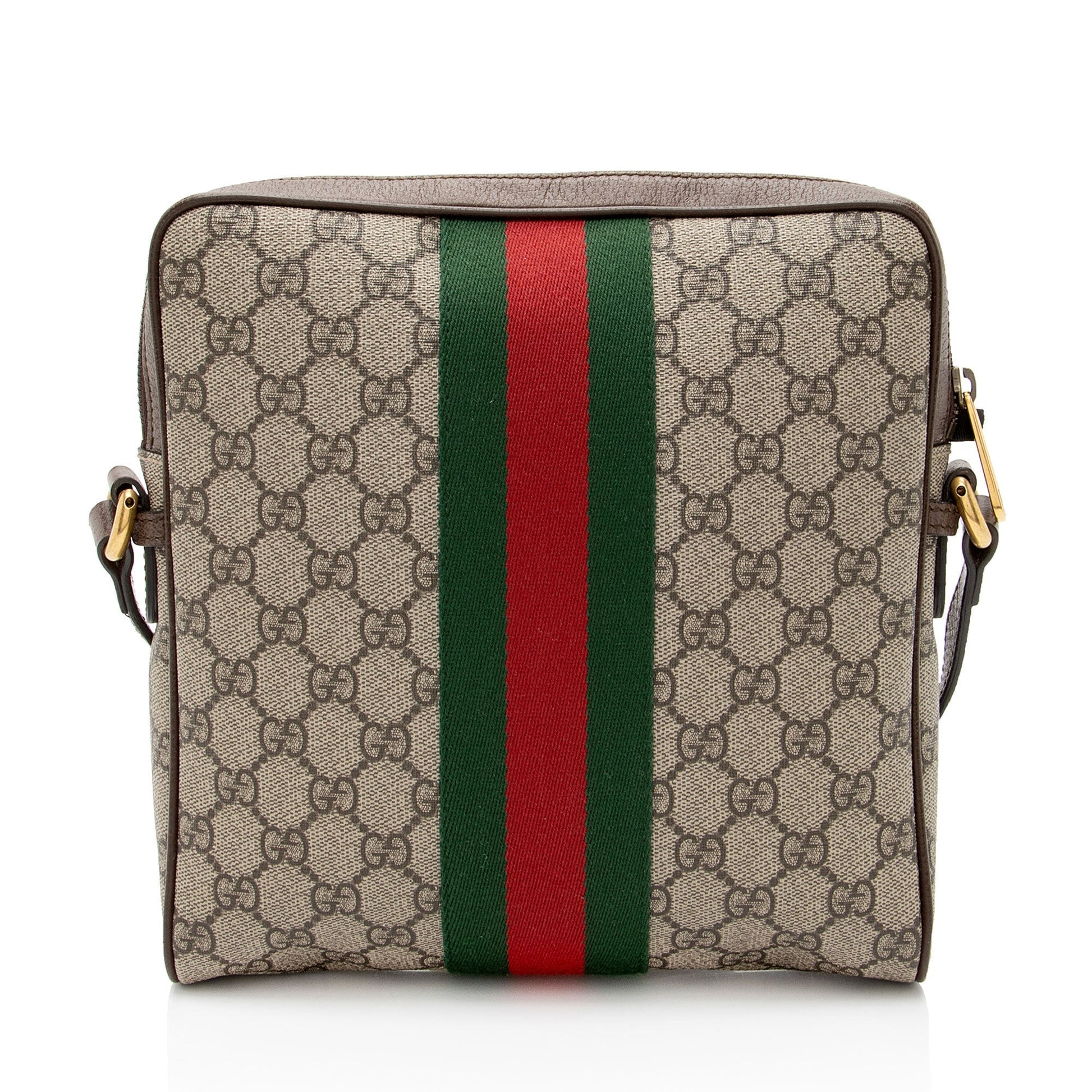 Gucci GG Supreme Ophidia Messenger Leather Canvas Nylon Beige Shoulder Bag Messenger 2
