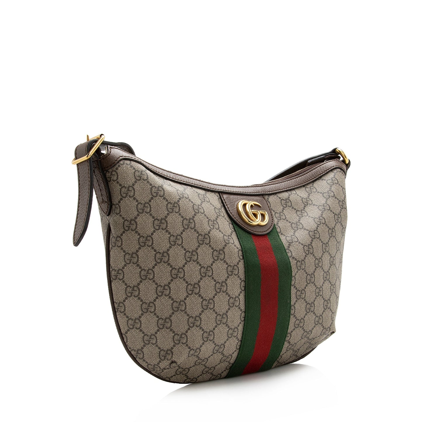 Gucci GG Supreme Ophidia SHF Leather Canvas Nylon Brown Crossbody Bag Bag Shf