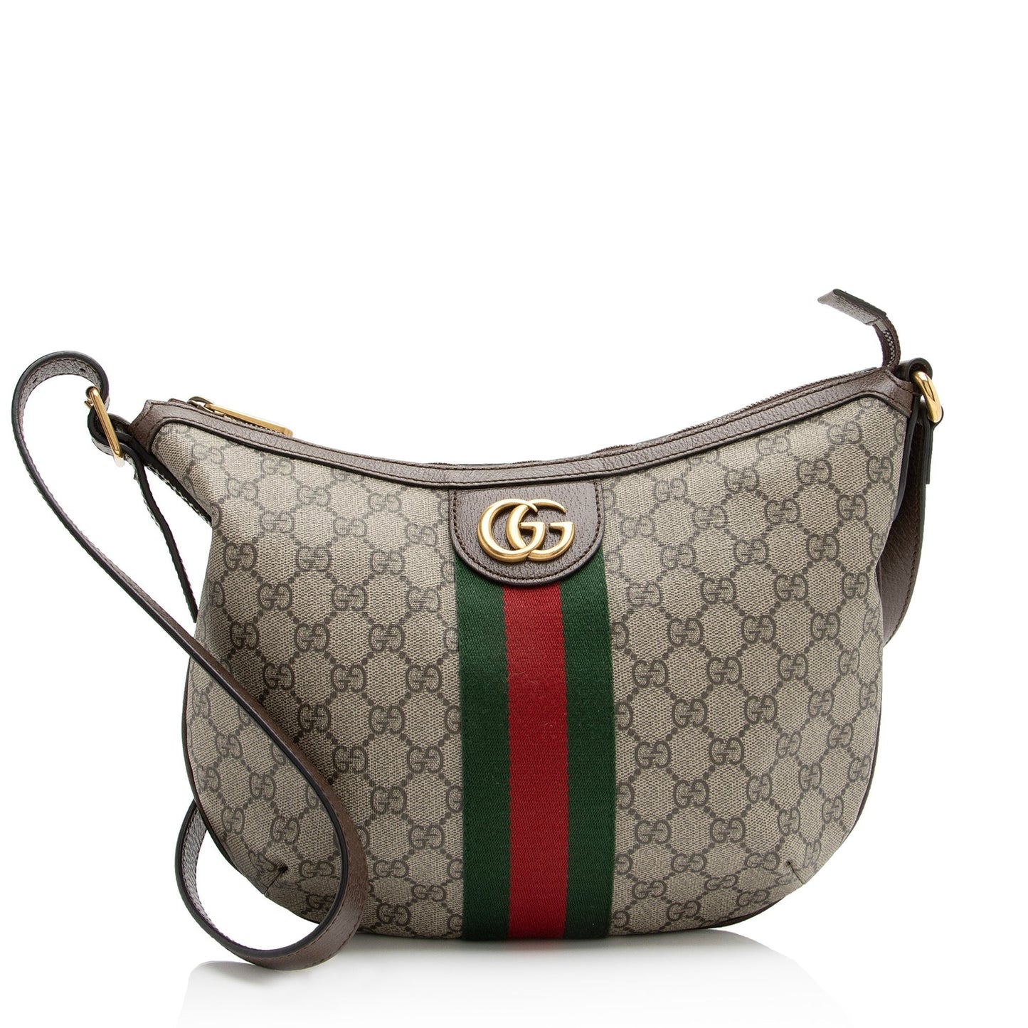 Gucci GG Supreme Ophidia SHF Leather Canvas Nylon Brown Crossbody Bag 5