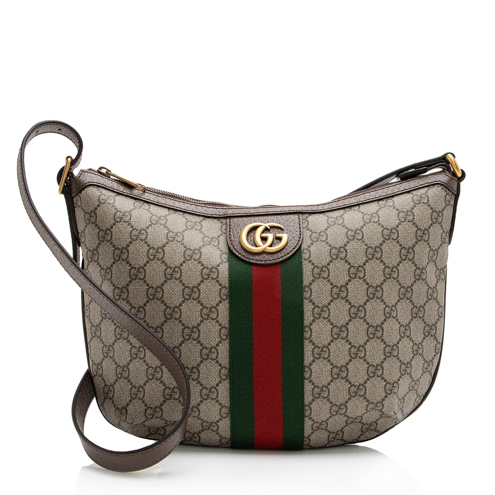 Gucci GG Supreme Ophidia SHF Leather Canvas Nylon Brown Crossbody Bag 3