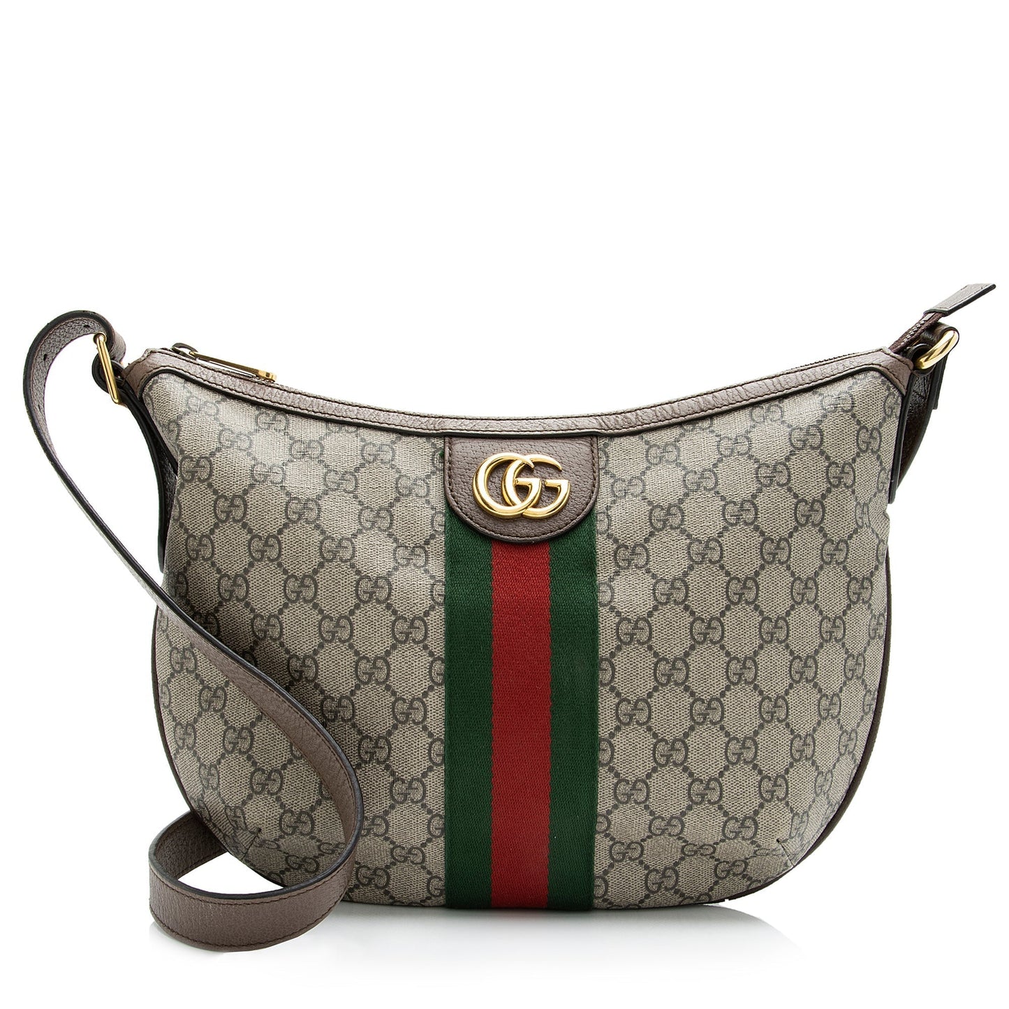 Gucci GG Supreme Ophidia SHF Leather Canvas Nylon Brown Crossbody Bag 6