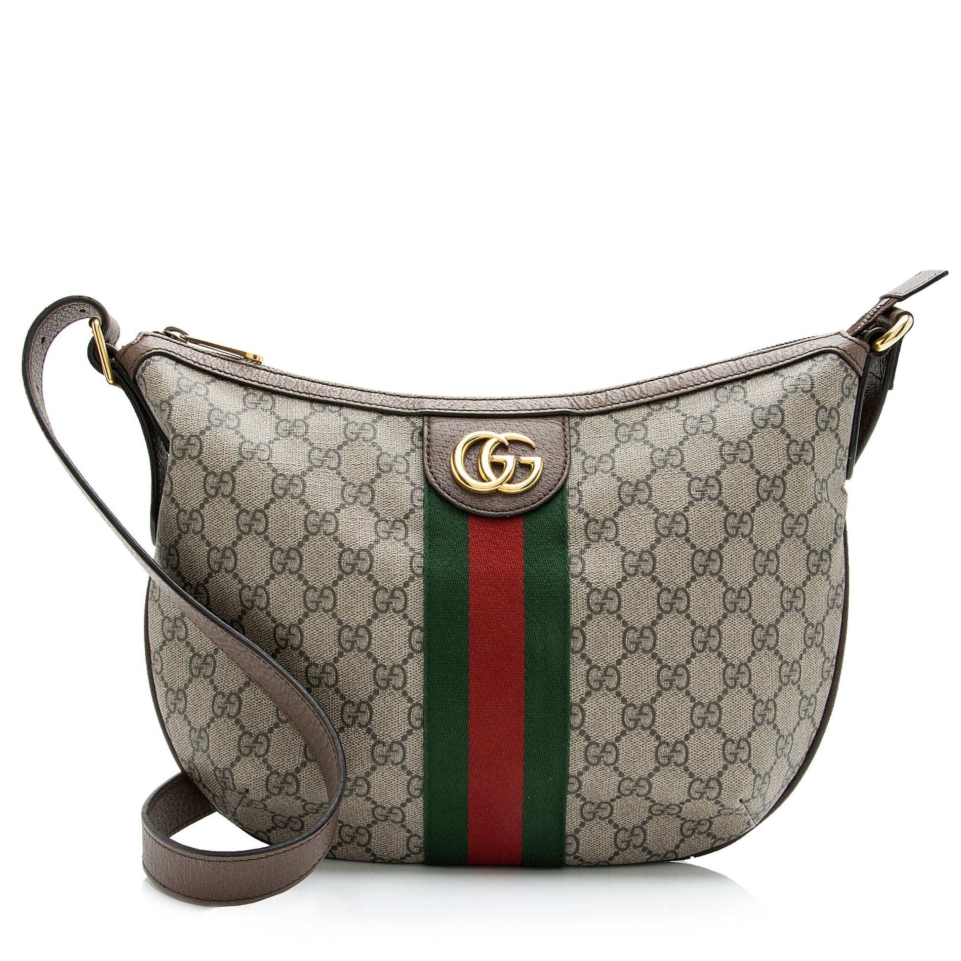 Gucci GG Supreme Ophidia SHF Leather Canvas Nylon Brown Crossbody Bag 6