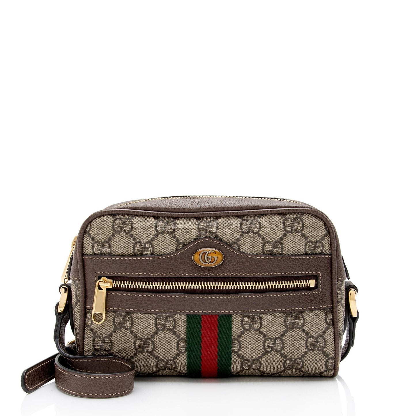 Gucci GG Supreme Ophidia SHF-Y4L50P Leather Canvas Nylon Beige Shoulder Bag
