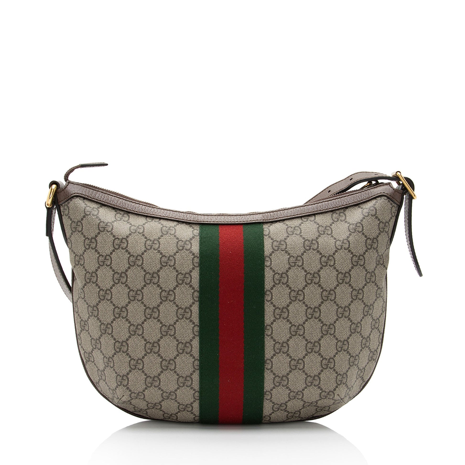 Gucci GG Supreme Ophidia SHF-enWfwL Leather Canvas Nylon Brown Crossbody Bag