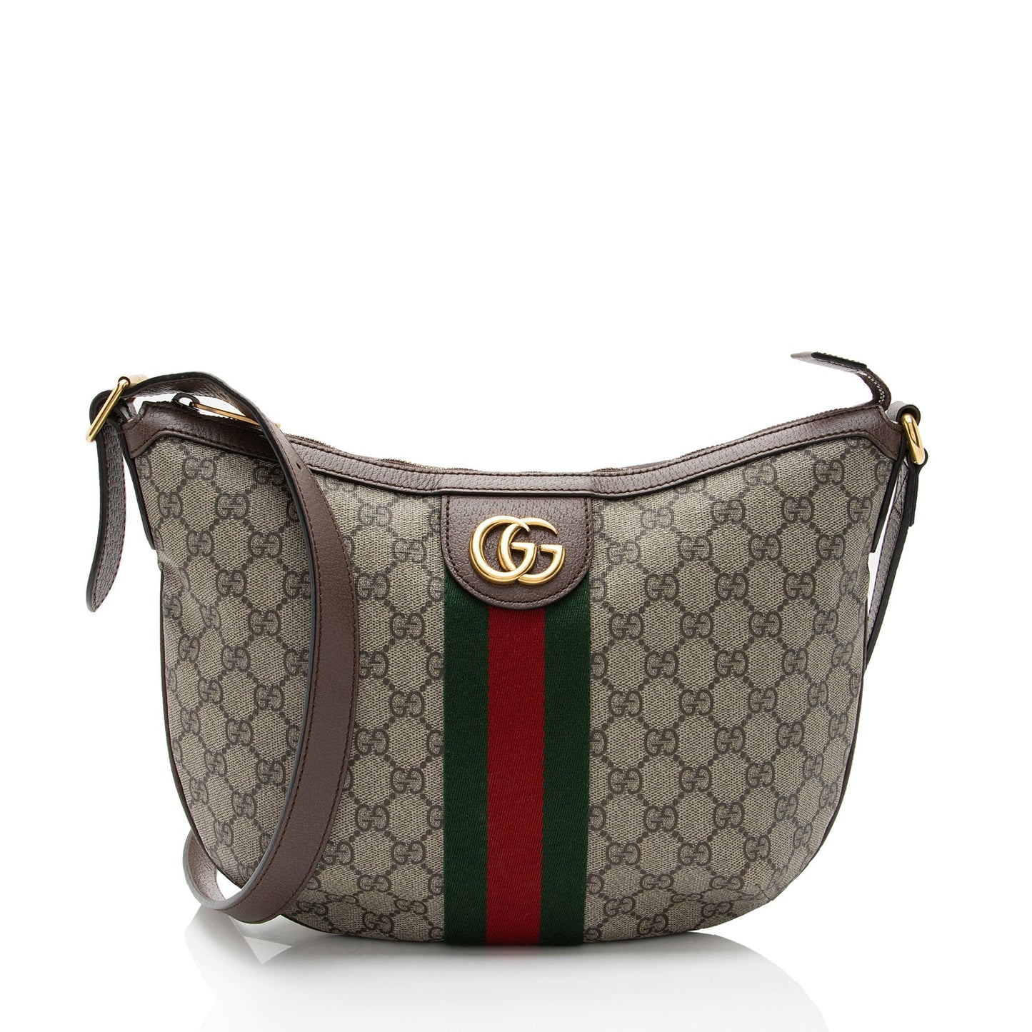 Gucci GG Supreme Ophidia SHF-enWfwL Leather Canvas Nylon Brown Crossbody Bag