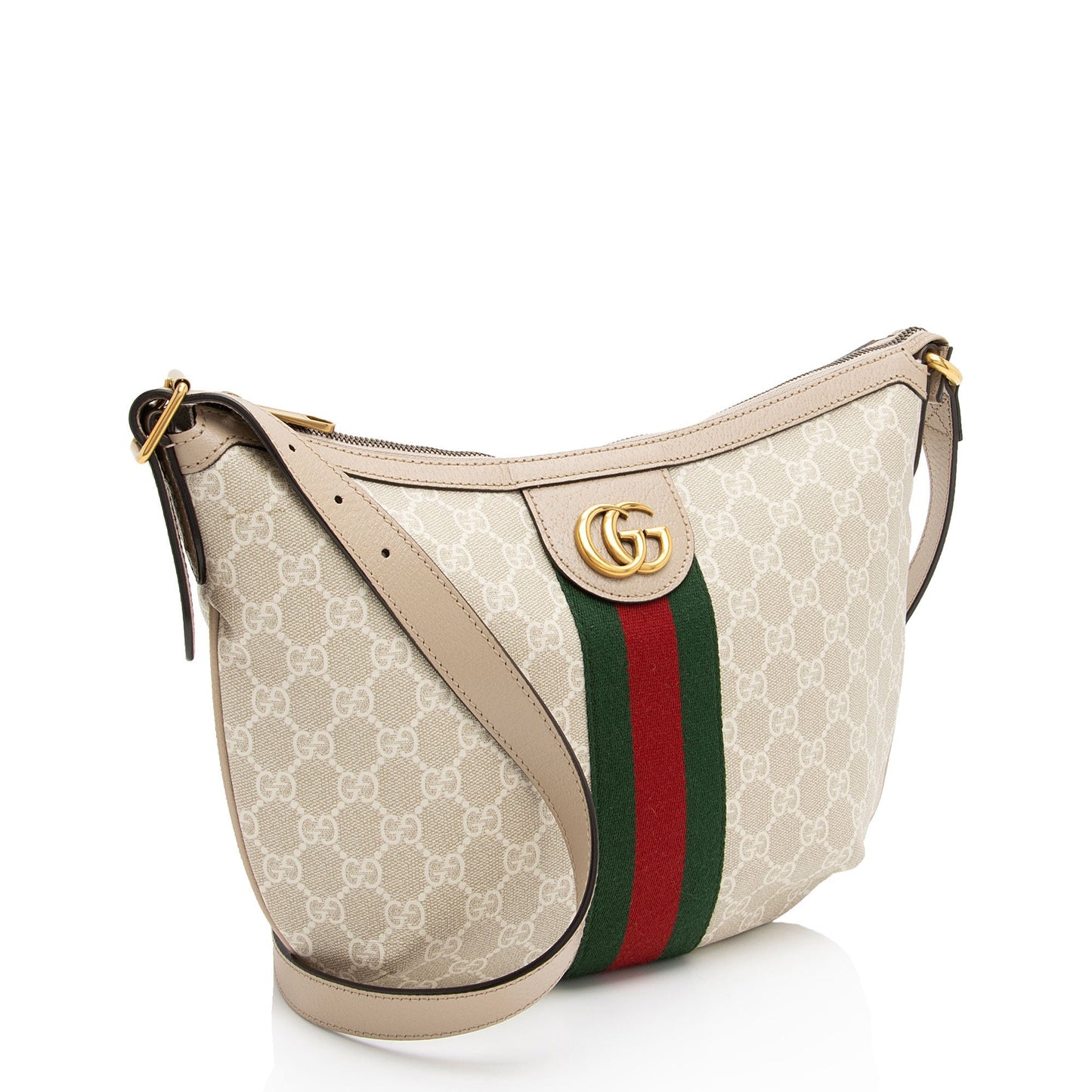 Gucci GG Supreme Ophidia SHF-9xC4TK Leather Canvas Nylon White Crossbody Bag