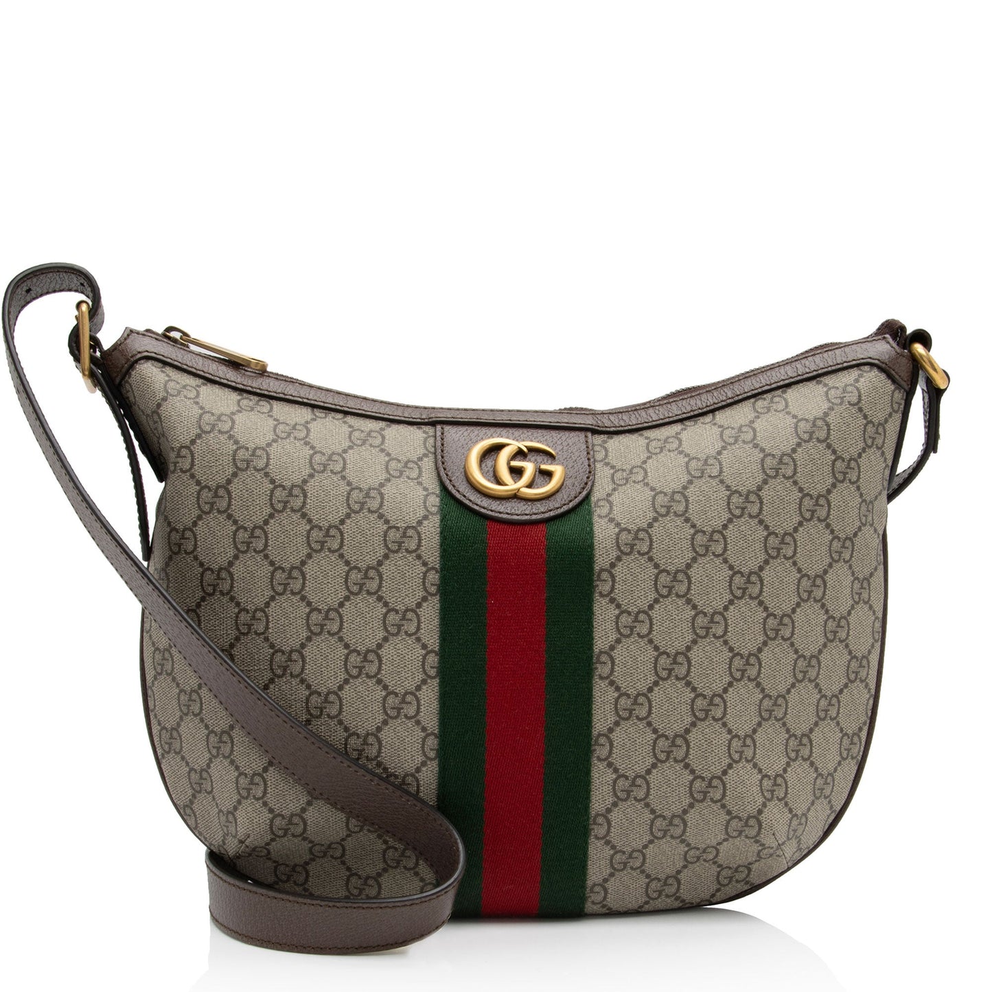 Gucci GG Supreme Ophidia SHF-WanJjv Leather Canvas Nylon Brown Crossbody Bag